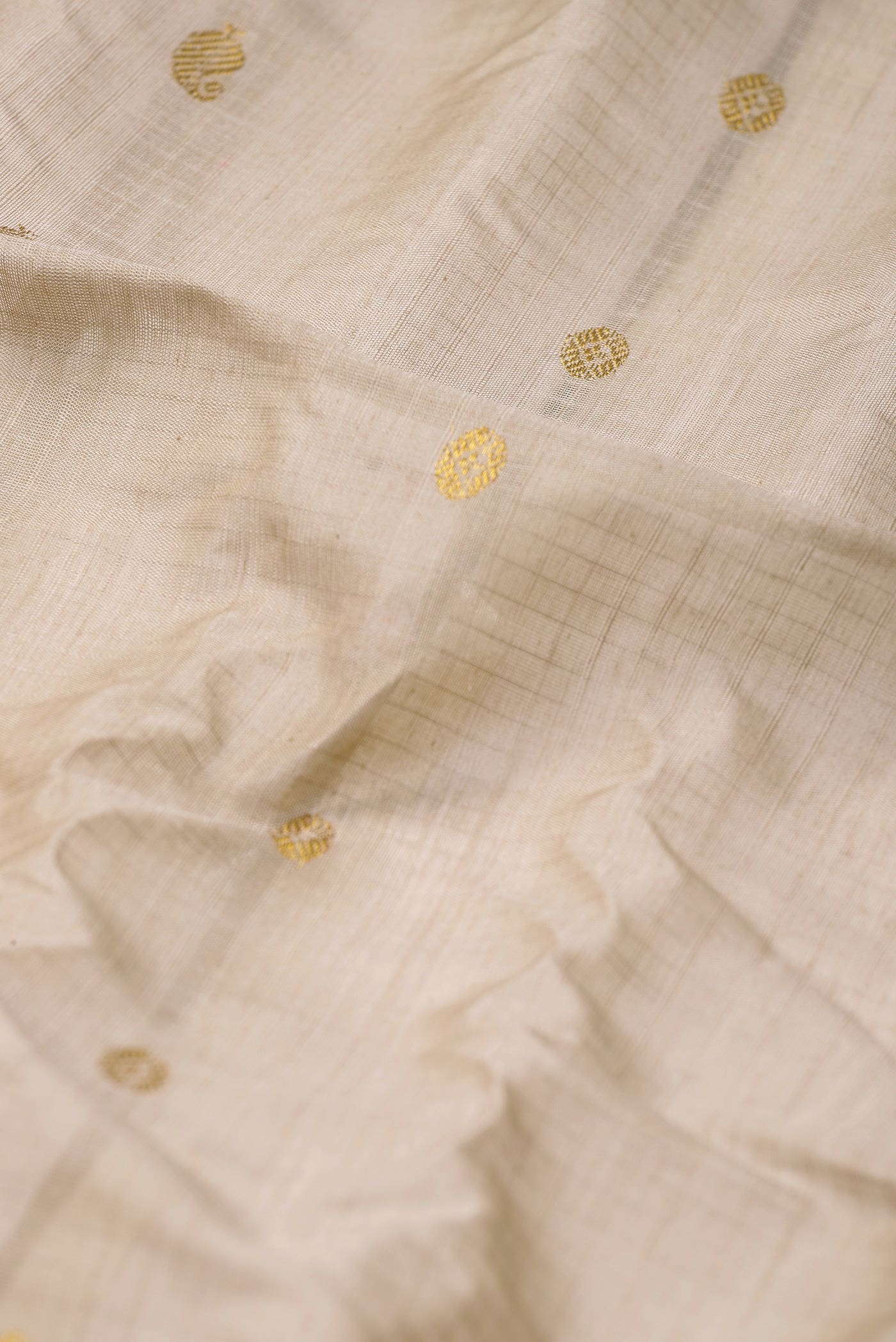 Beige Gadwal Silk Cotton Saree