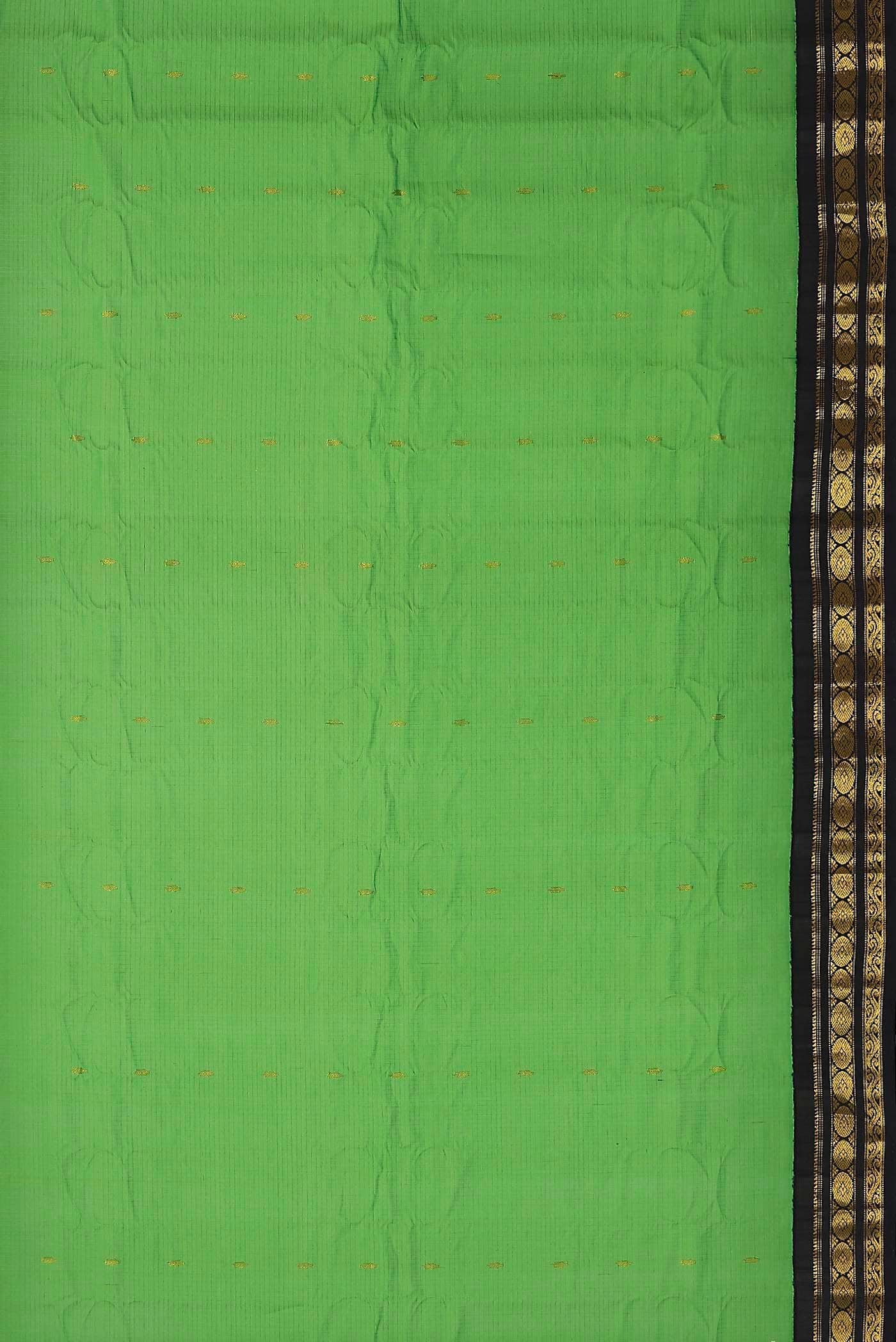 Green Gadwal Silk Cotton Saree
