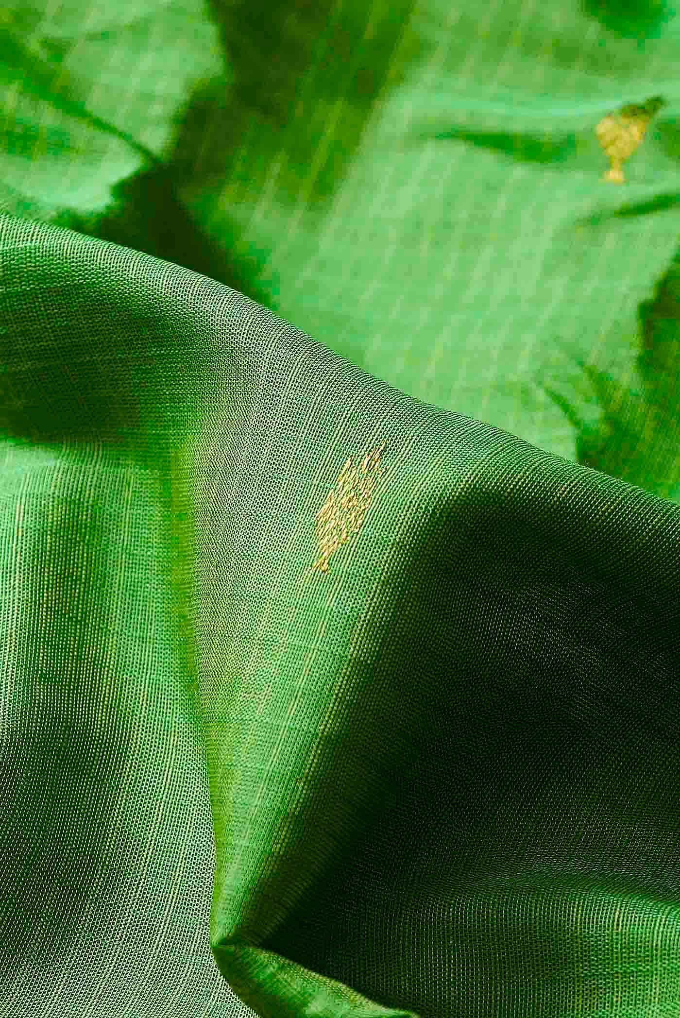 Green Gadwal Silk Cotton Saree