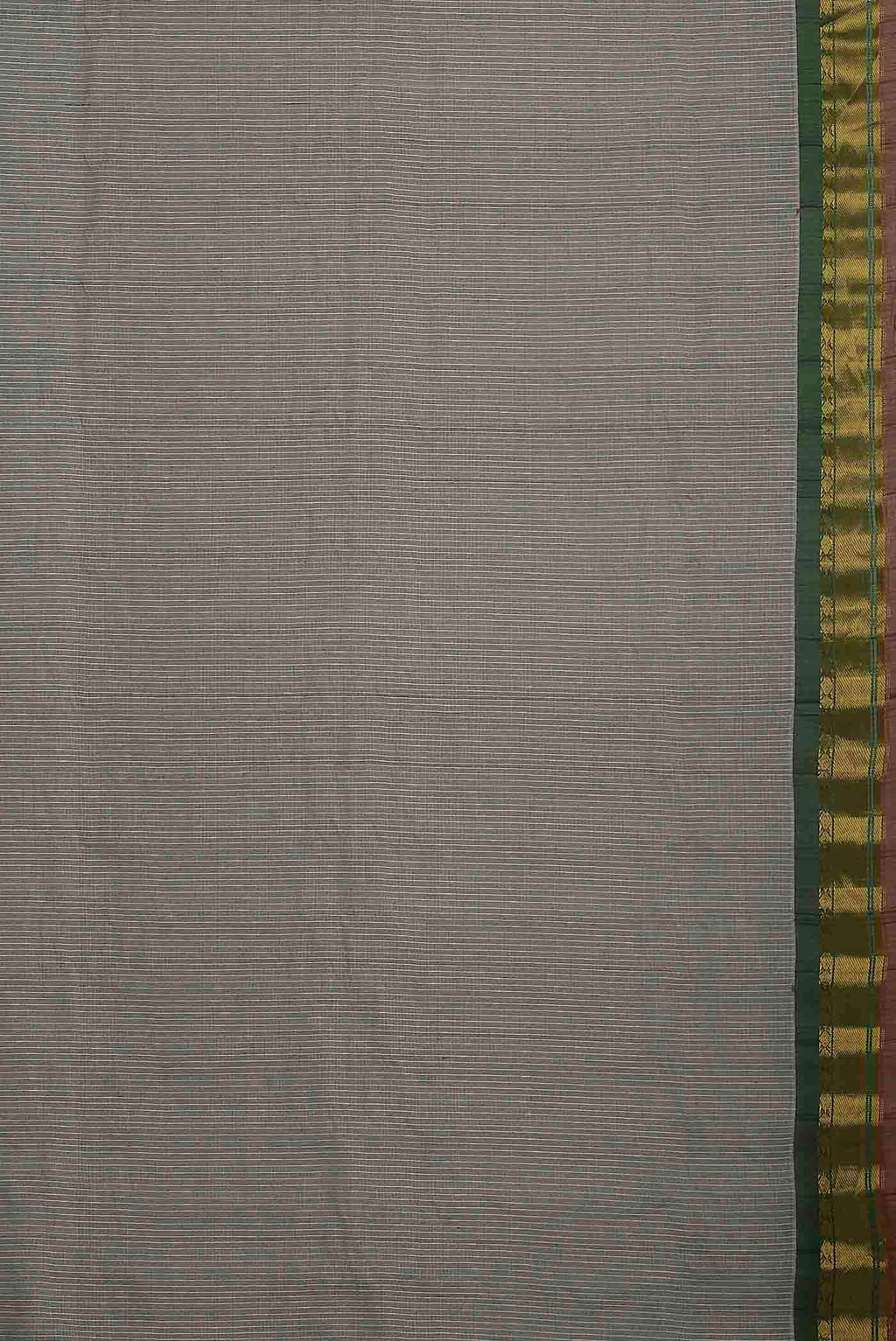 Grey Gadwal Silk Cotton Saree