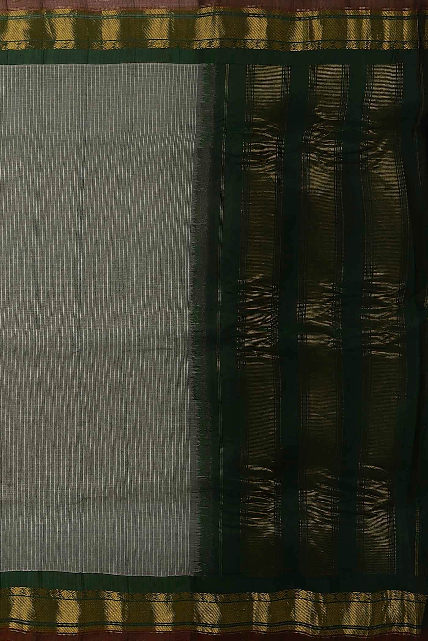 Grey Gadwal Silk Cotton Saree