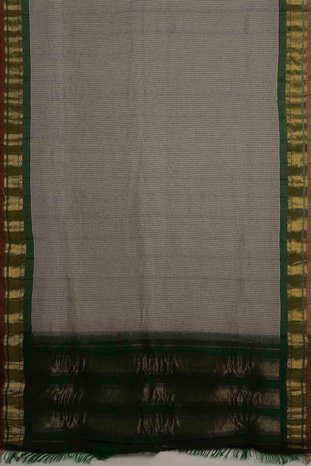 Grey Gadwal Silk Cotton Saree