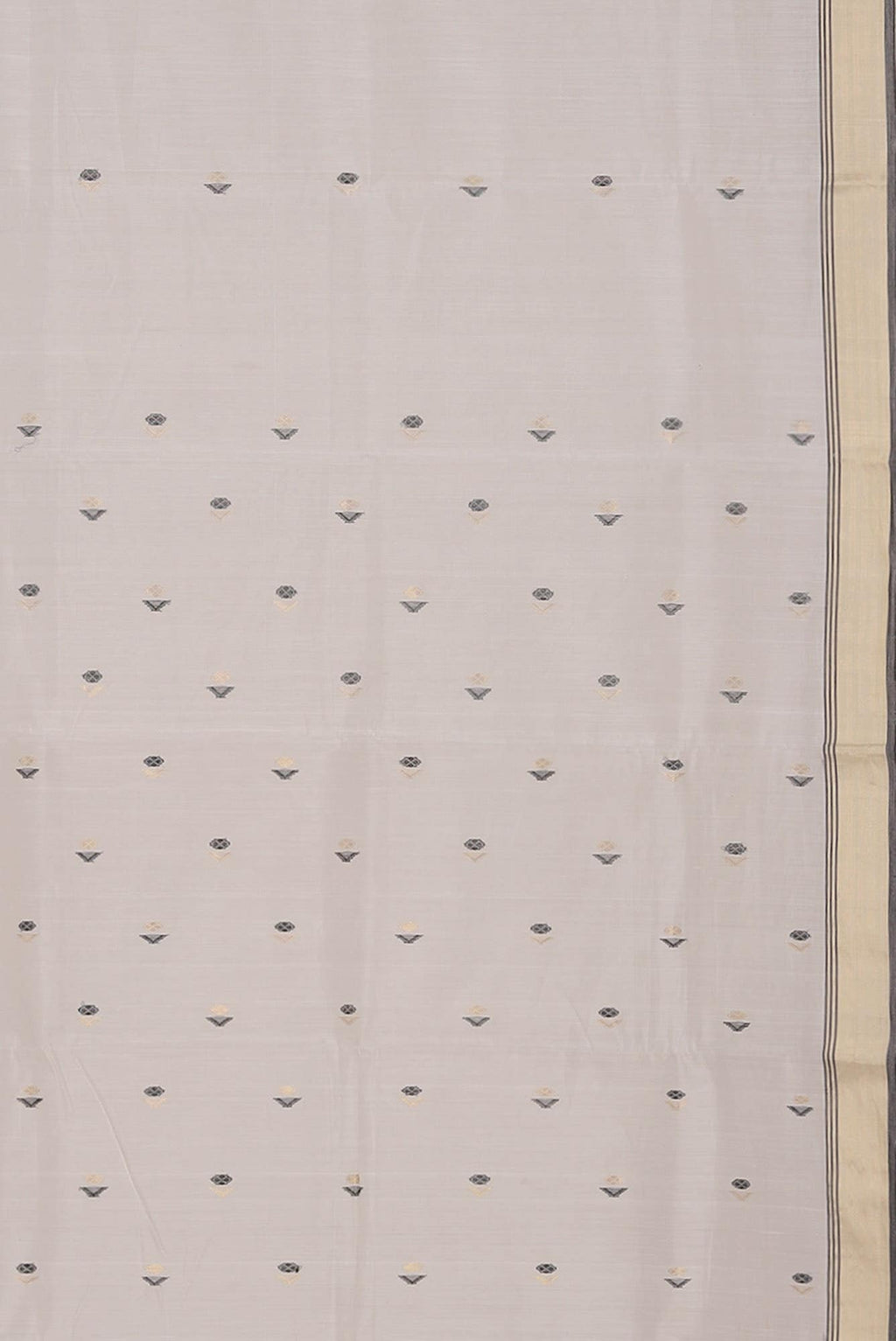 Cream Chanderi Silk Cotton Saree