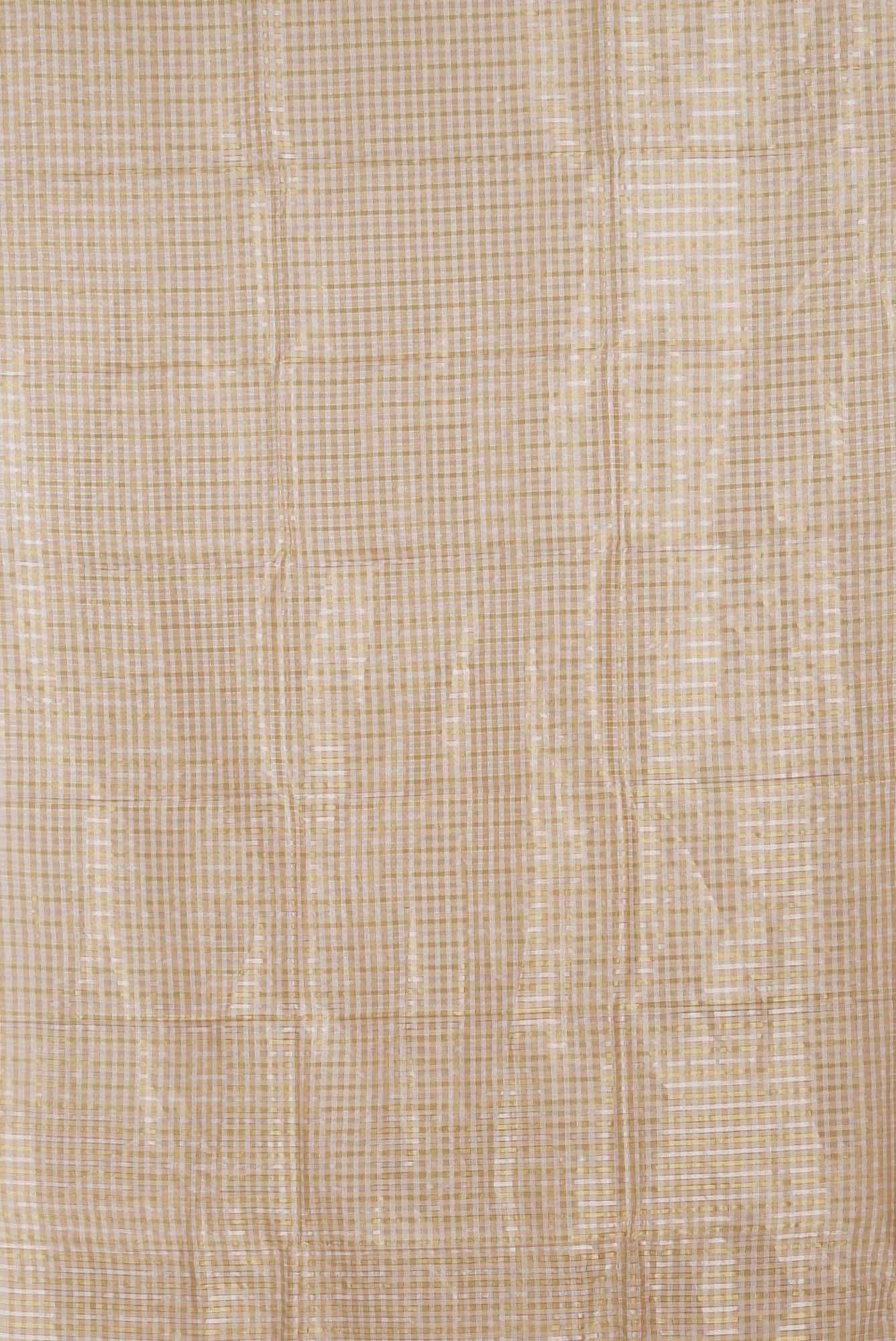 Beige Bhagalpuri Tussar Silk Saree