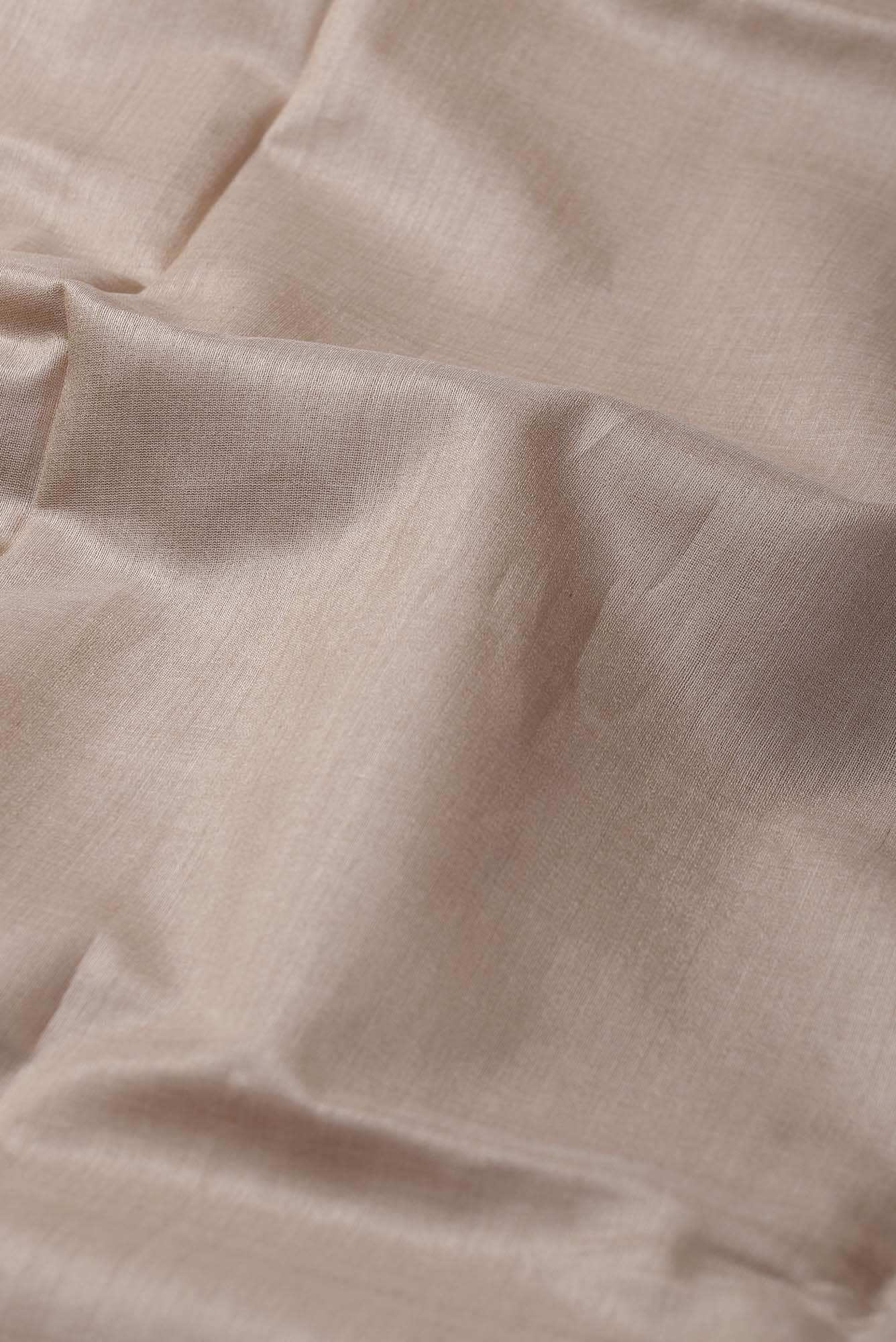 Beige Bhagalpuri Tussar Silk Saree