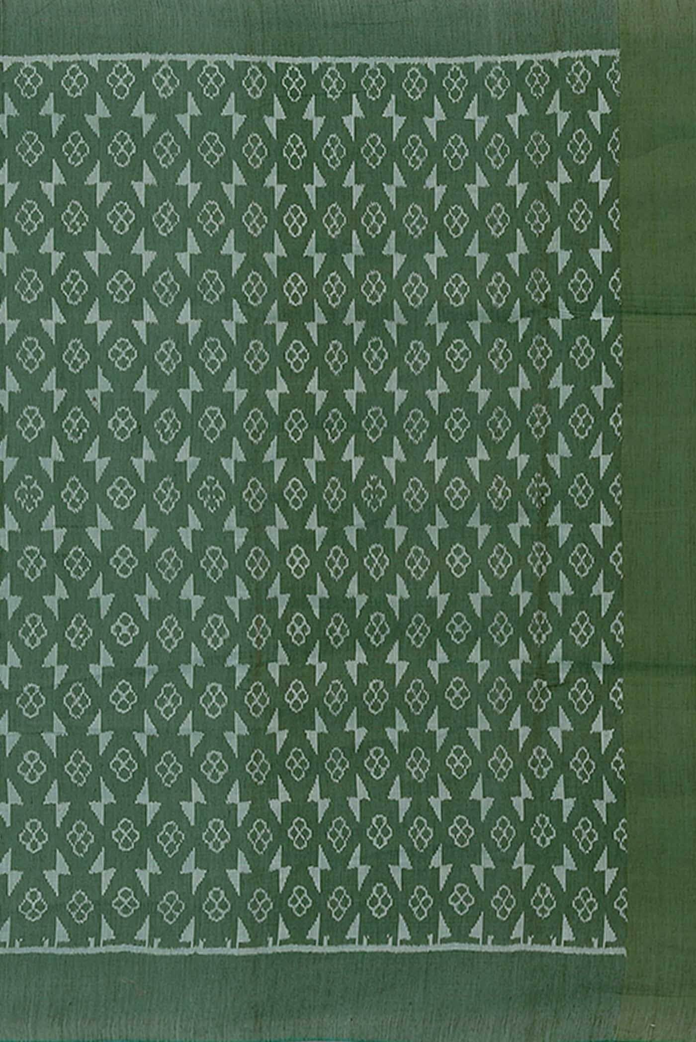Green Maheshwari Silk Cotton Saree