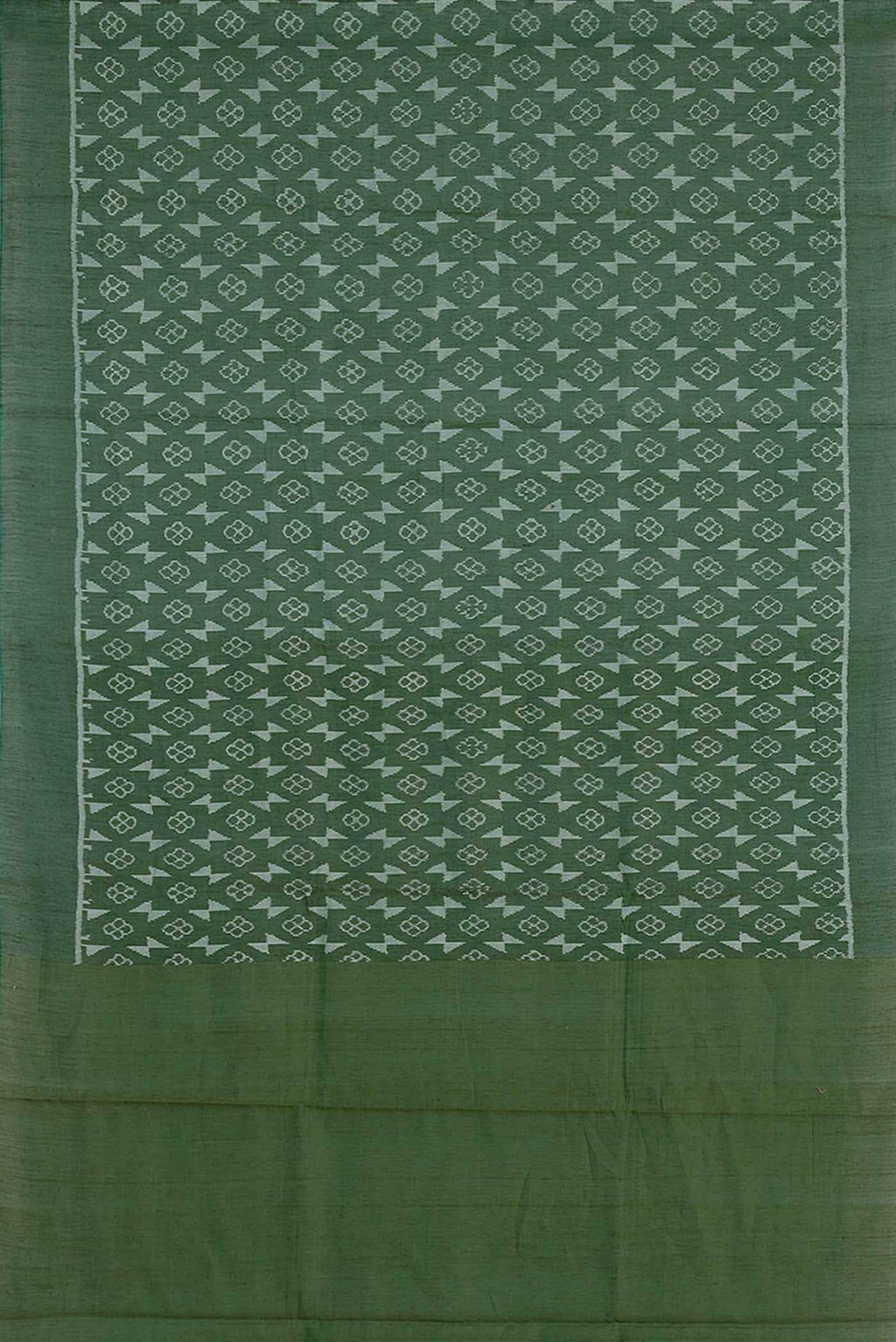 Green Maheshwari Silk Cotton Saree