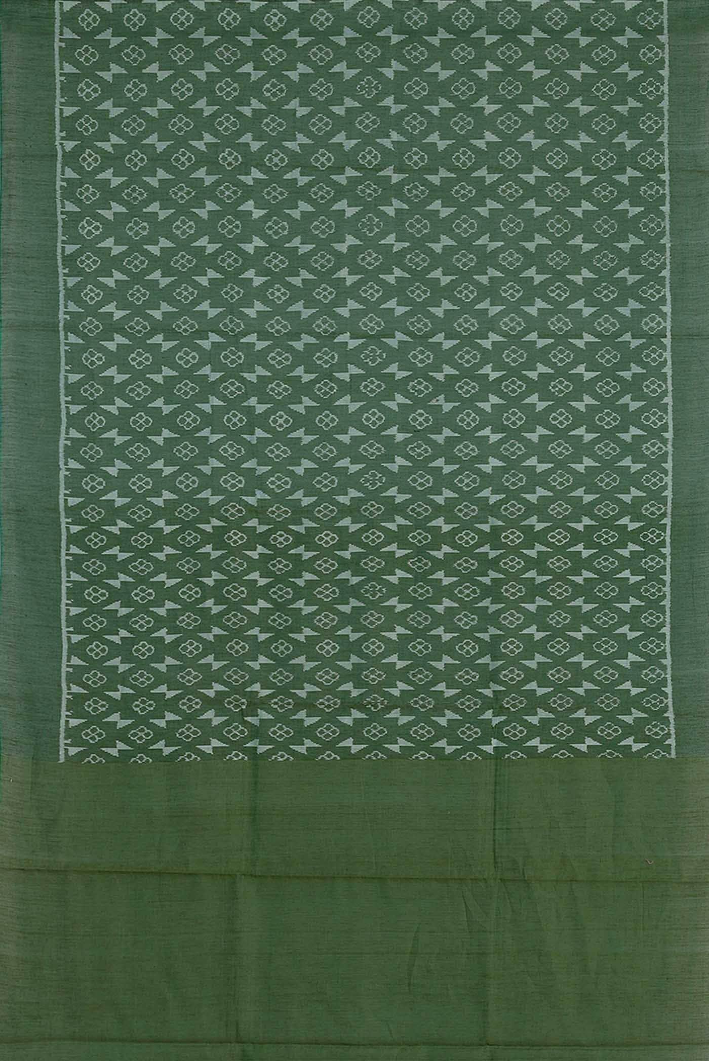 Green Maheshwari Silk Cotton Saree