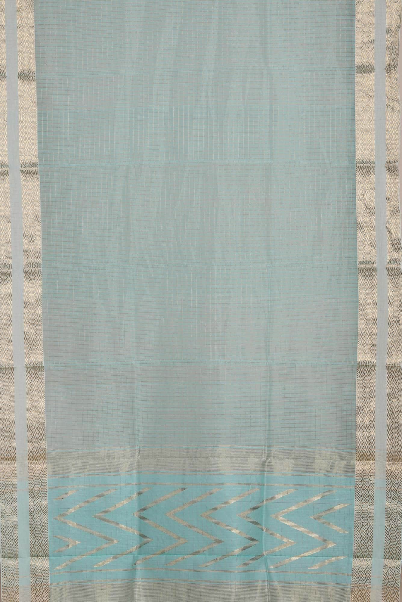 Blue Bhagalpuri Tussar Silk Saree