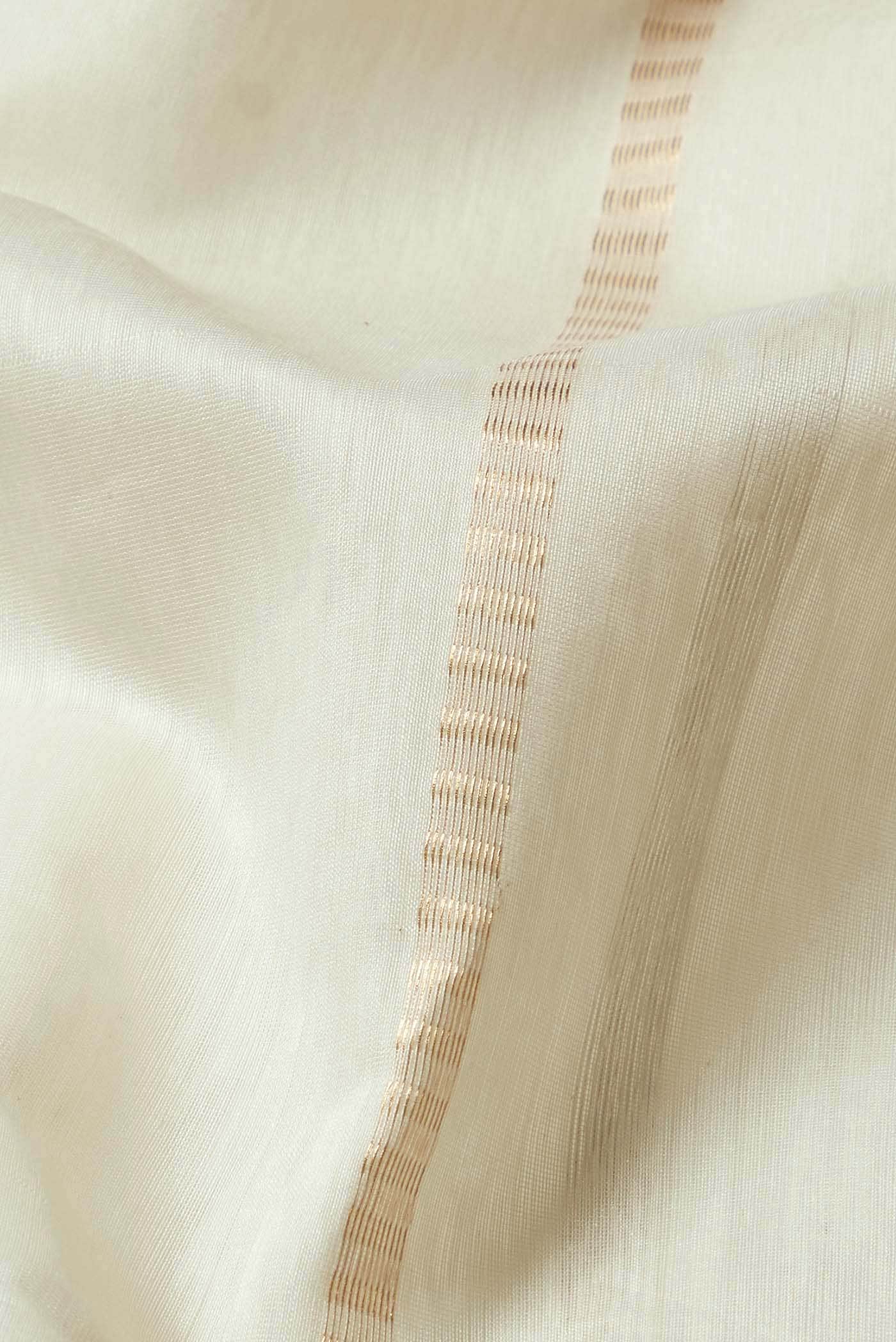Off White Maheshwari Silk Cotton Saree