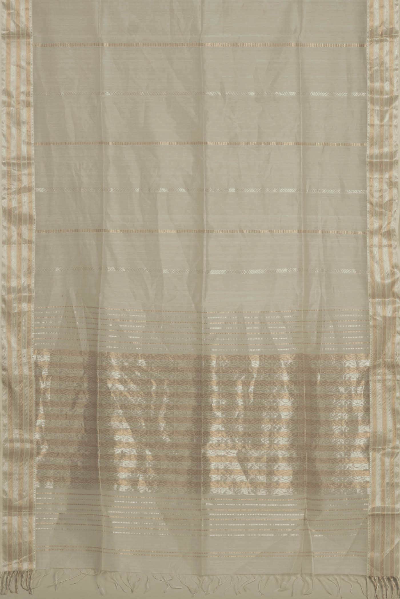 Off White Maheshwari Silk Cotton Saree