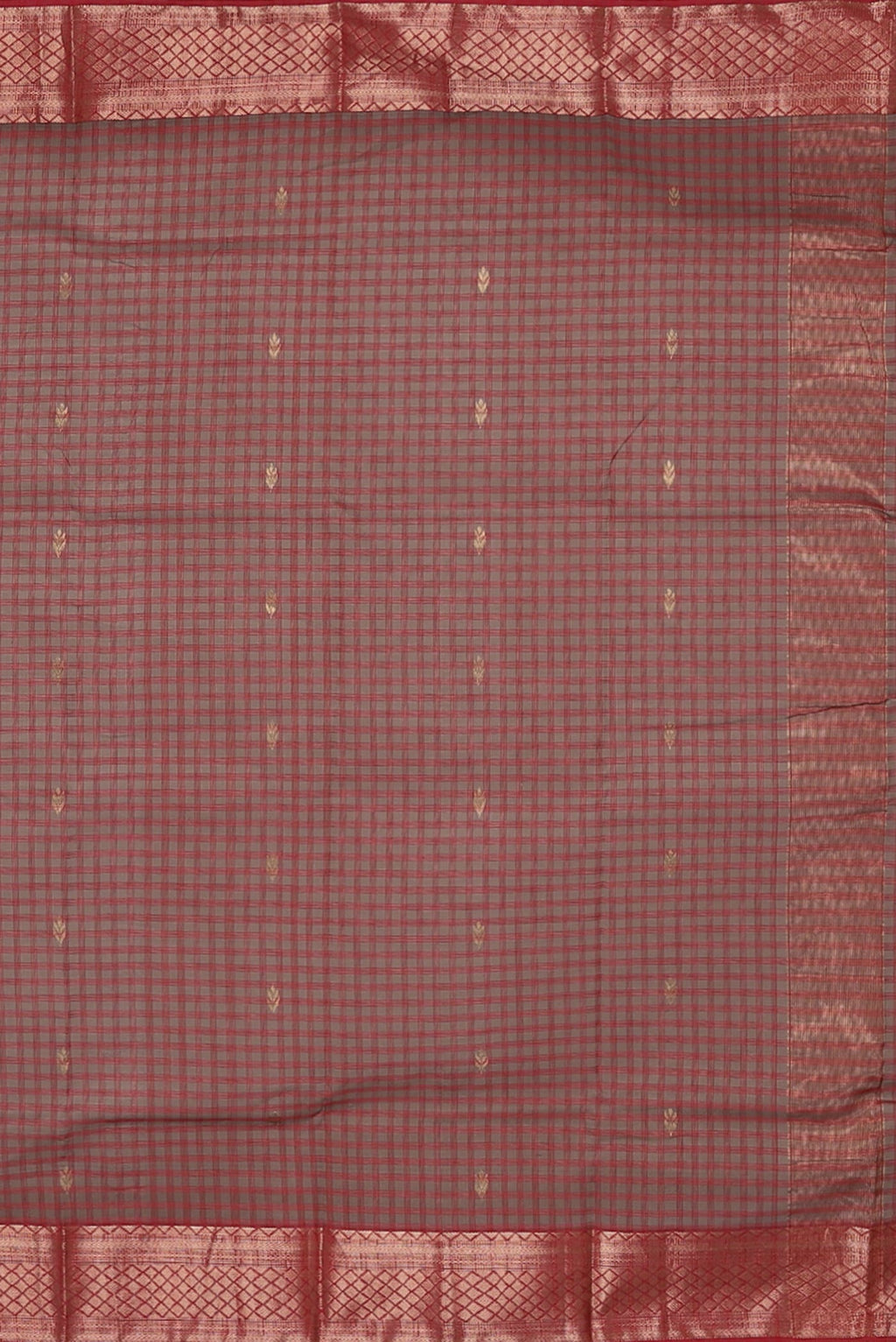 Maroon Maheshwari Silk Cotton Saree