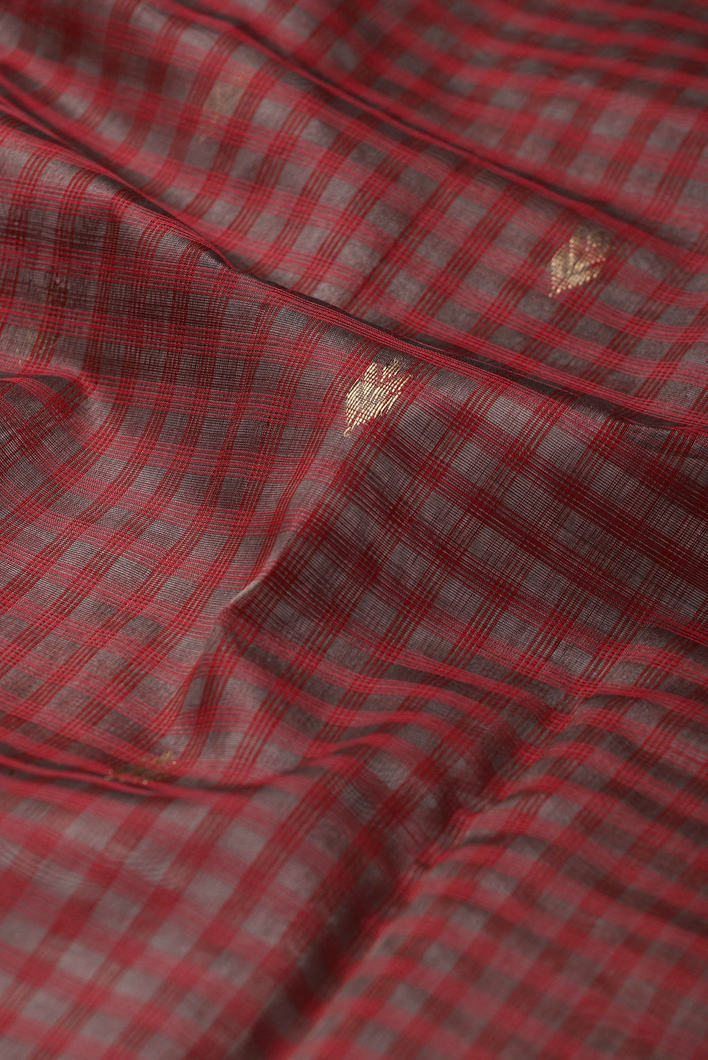 Maroon Maheshwari Silk Cotton Saree