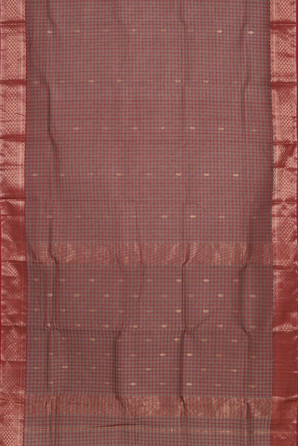 Maroon Maheshwari Silk Cotton Saree