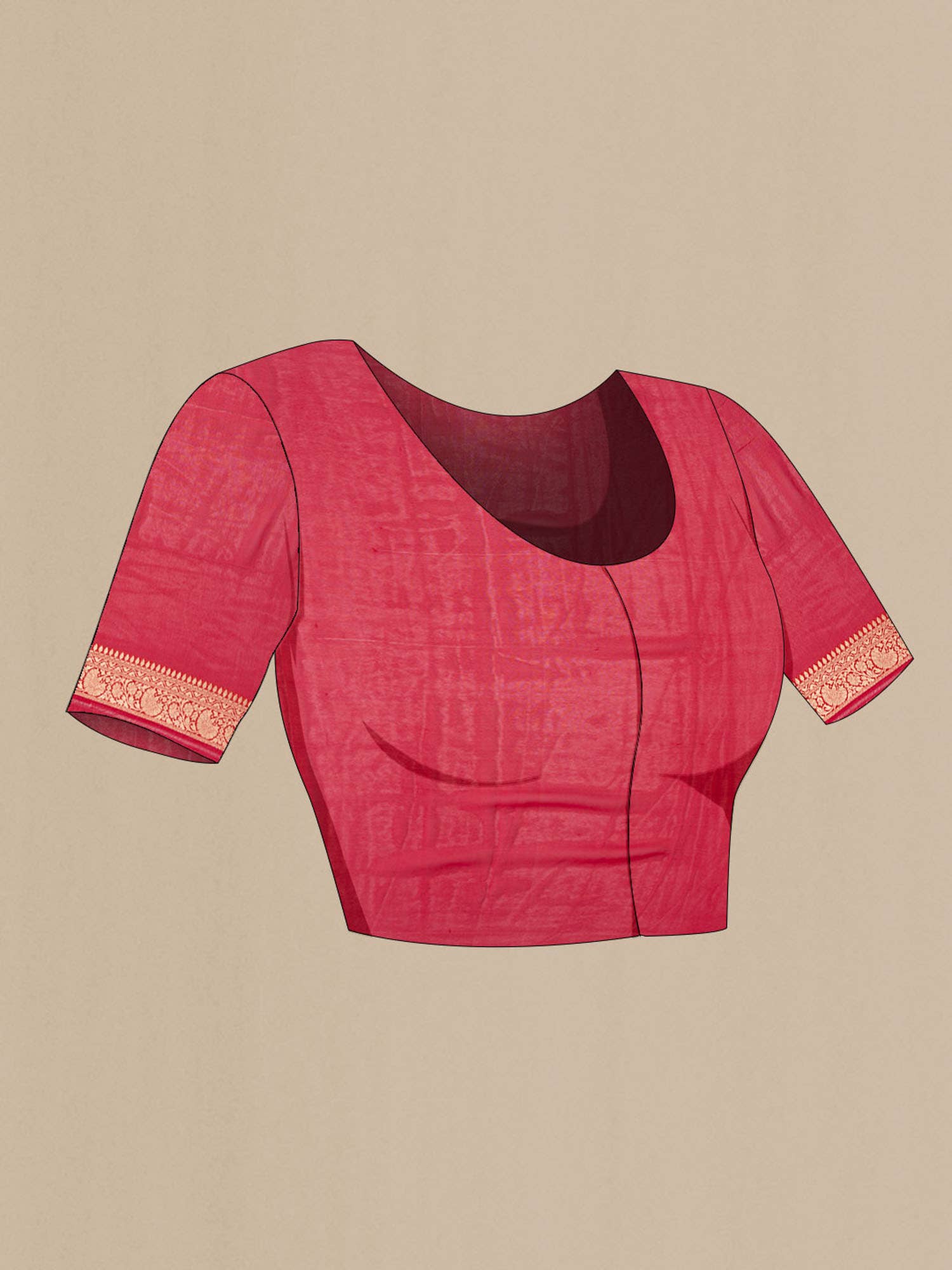 Golden Peach Banarasi Georgette Saree