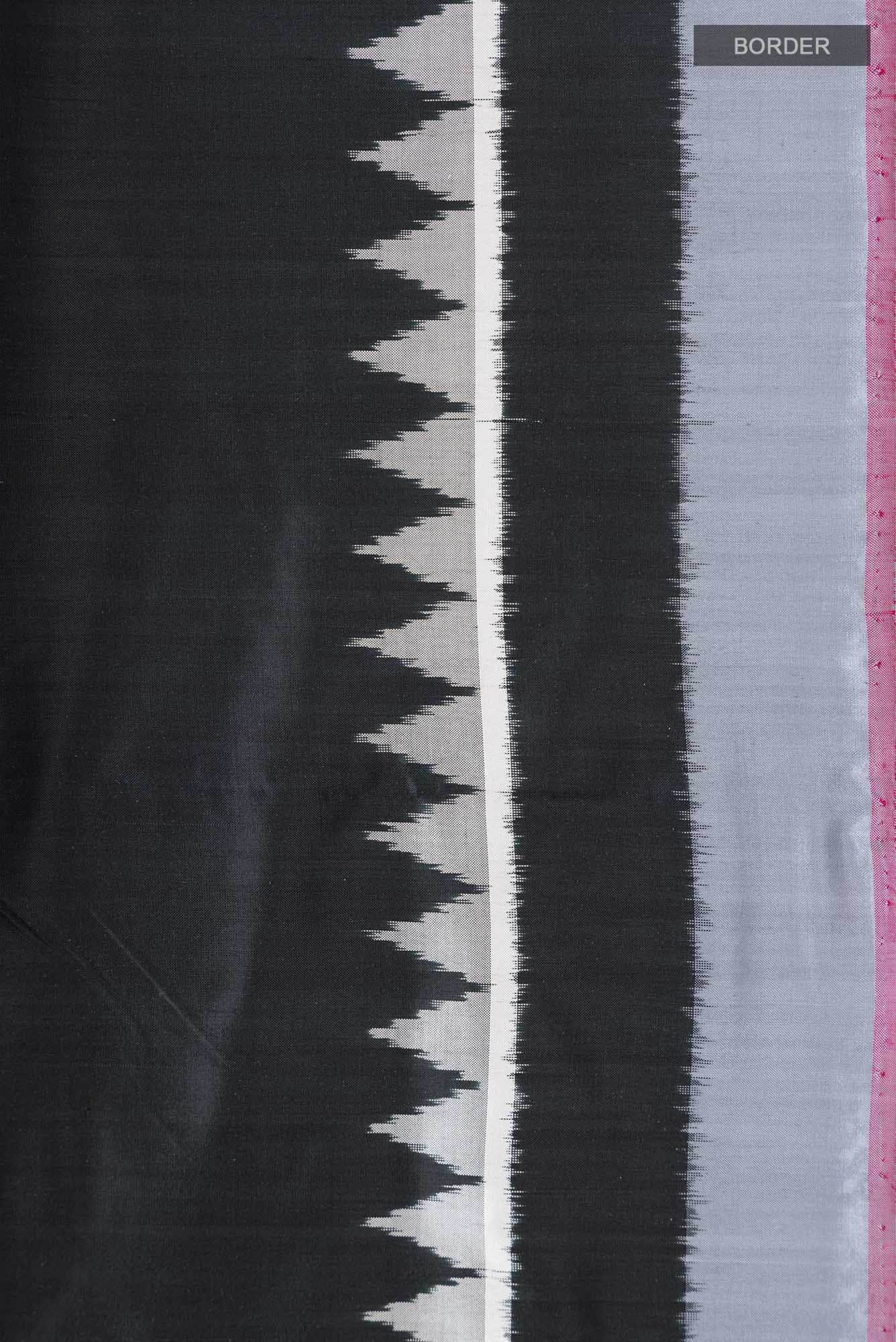 Black Pochampally Silk Saree