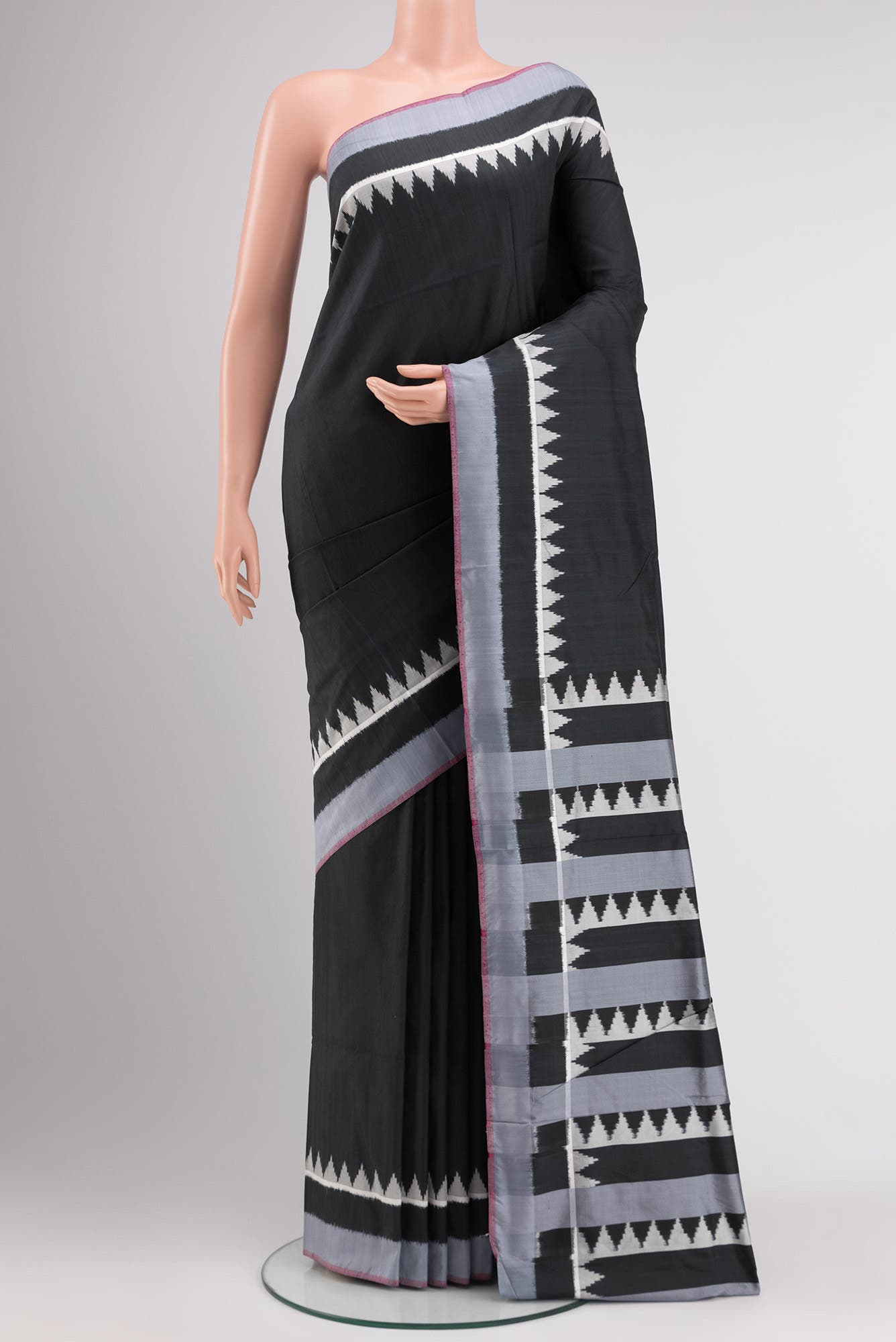 Black Pochampally Silk Saree