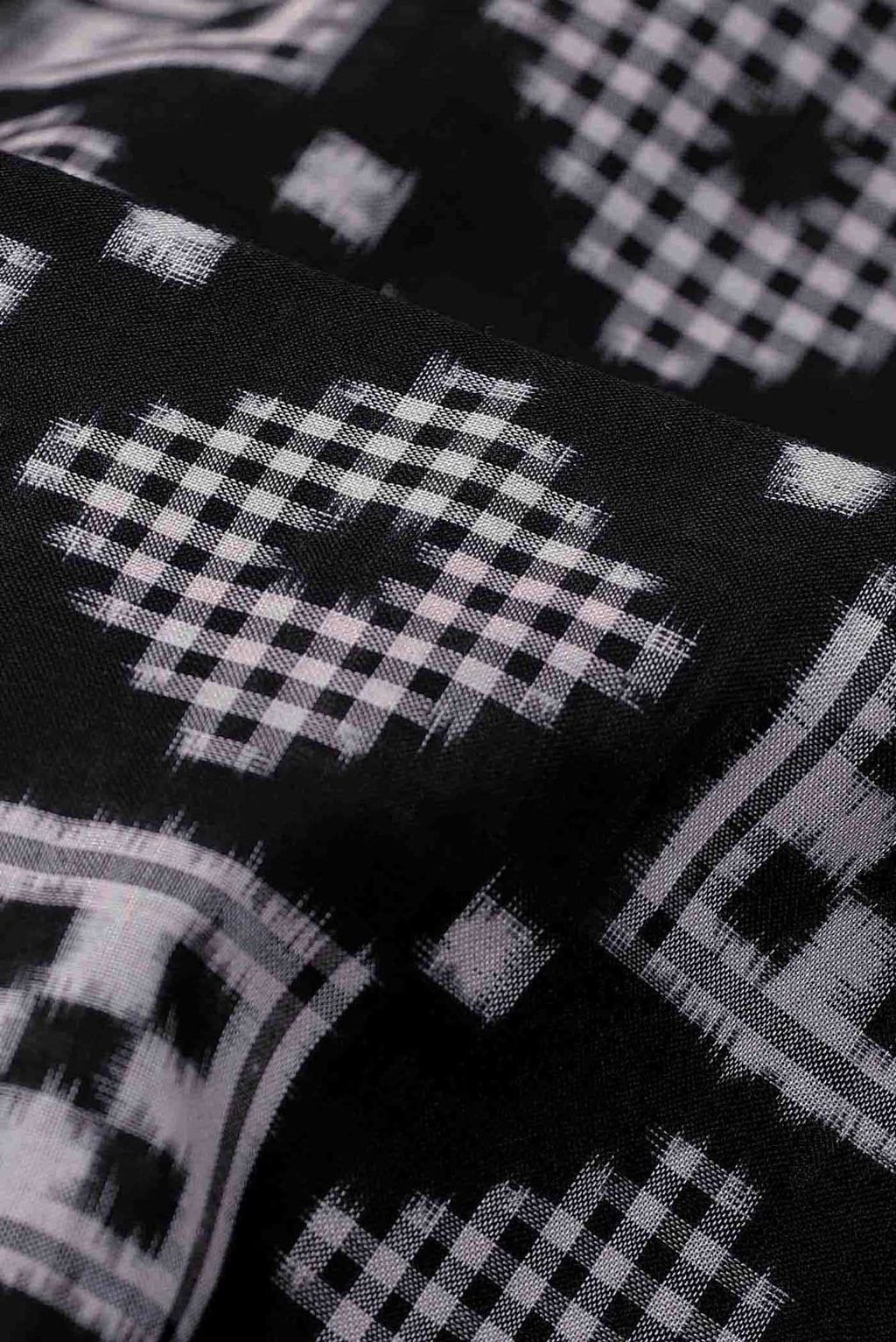 Black Pochampally Cotton Saree