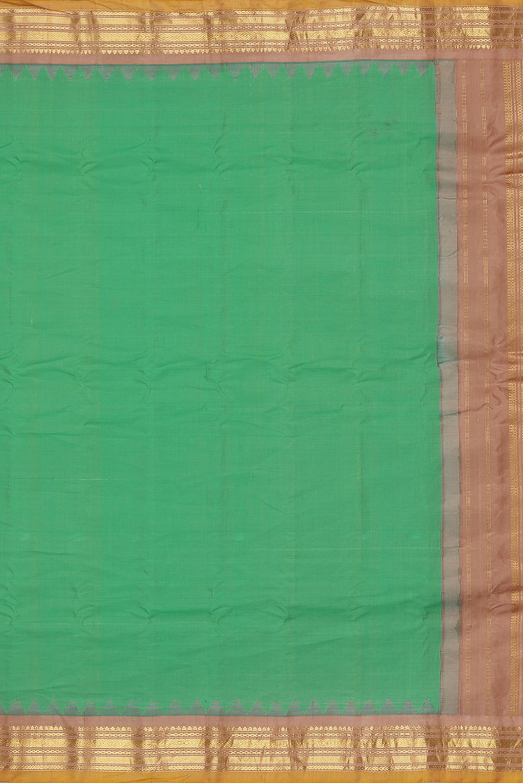 Green Gadwal Silk Cotton Saree