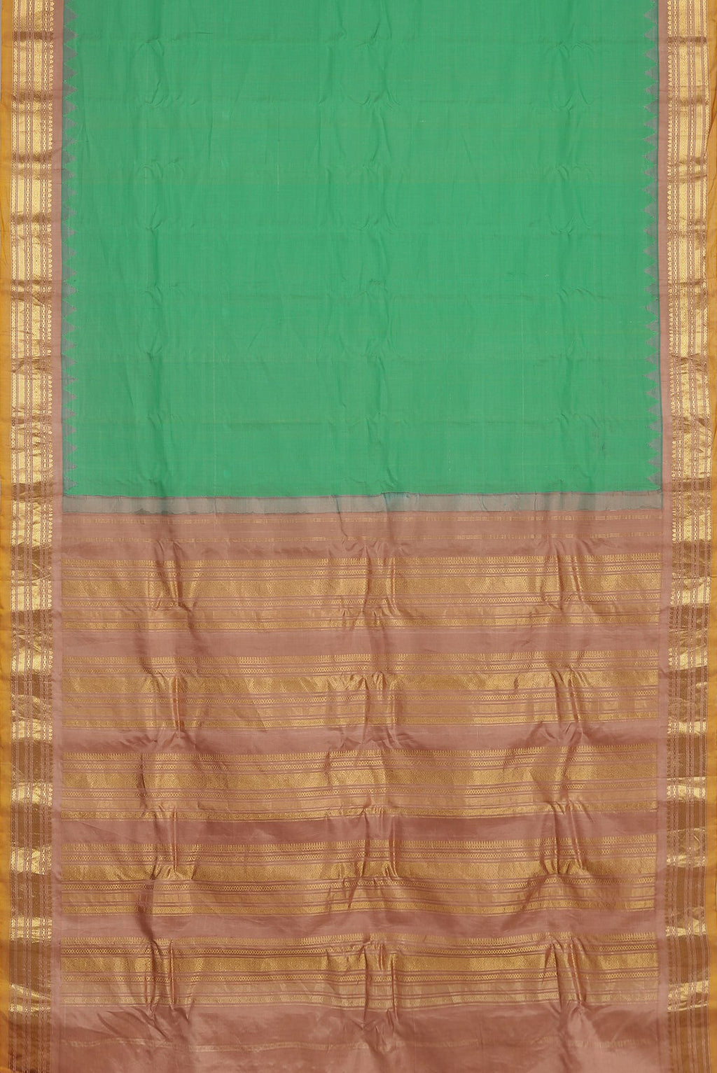 Green Gadwal Silk Cotton Saree