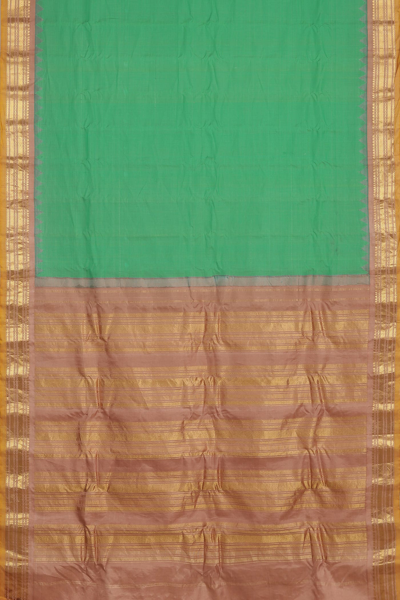 Green Gadwal Silk Cotton Saree