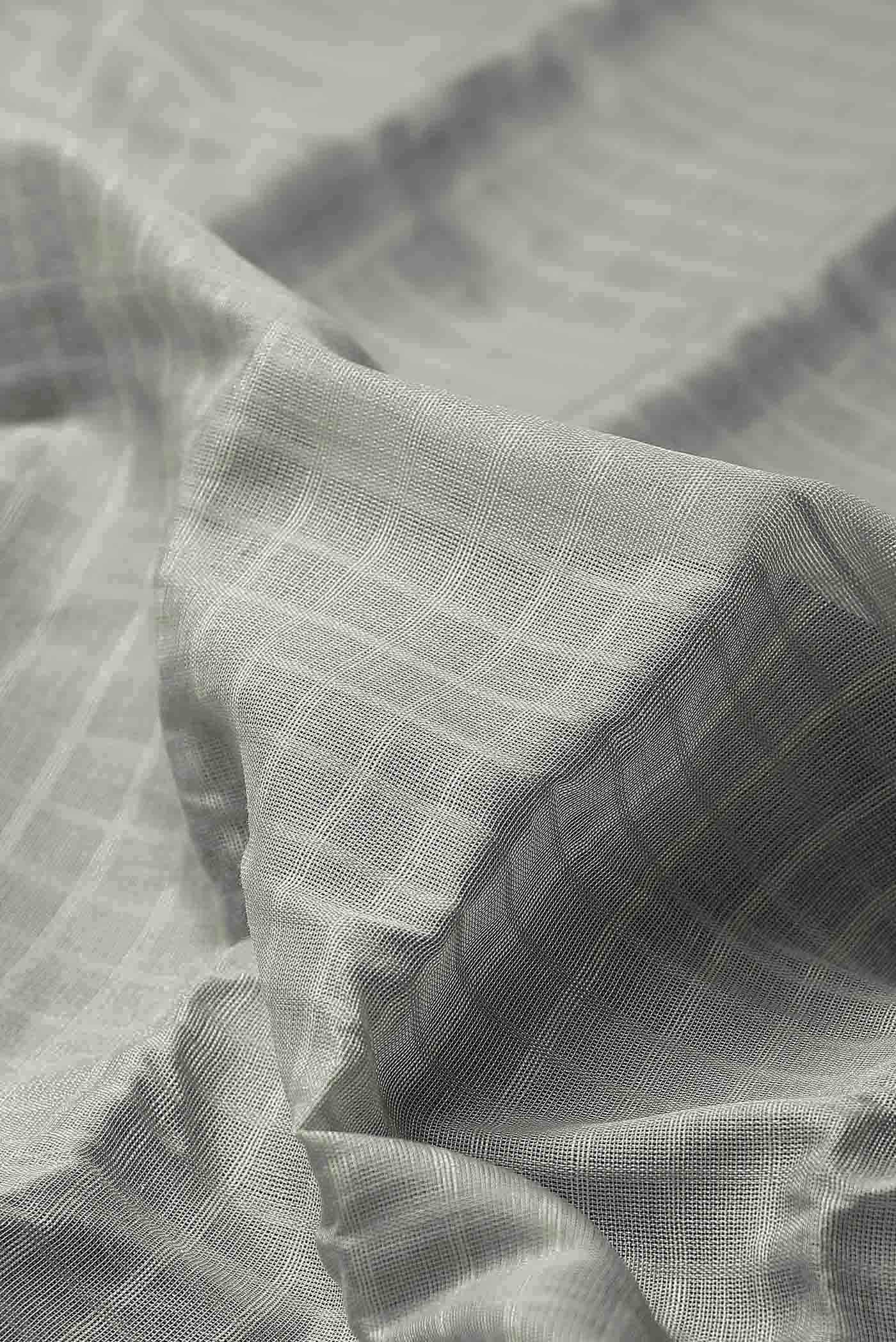 Grey Gadwal cotton Saree