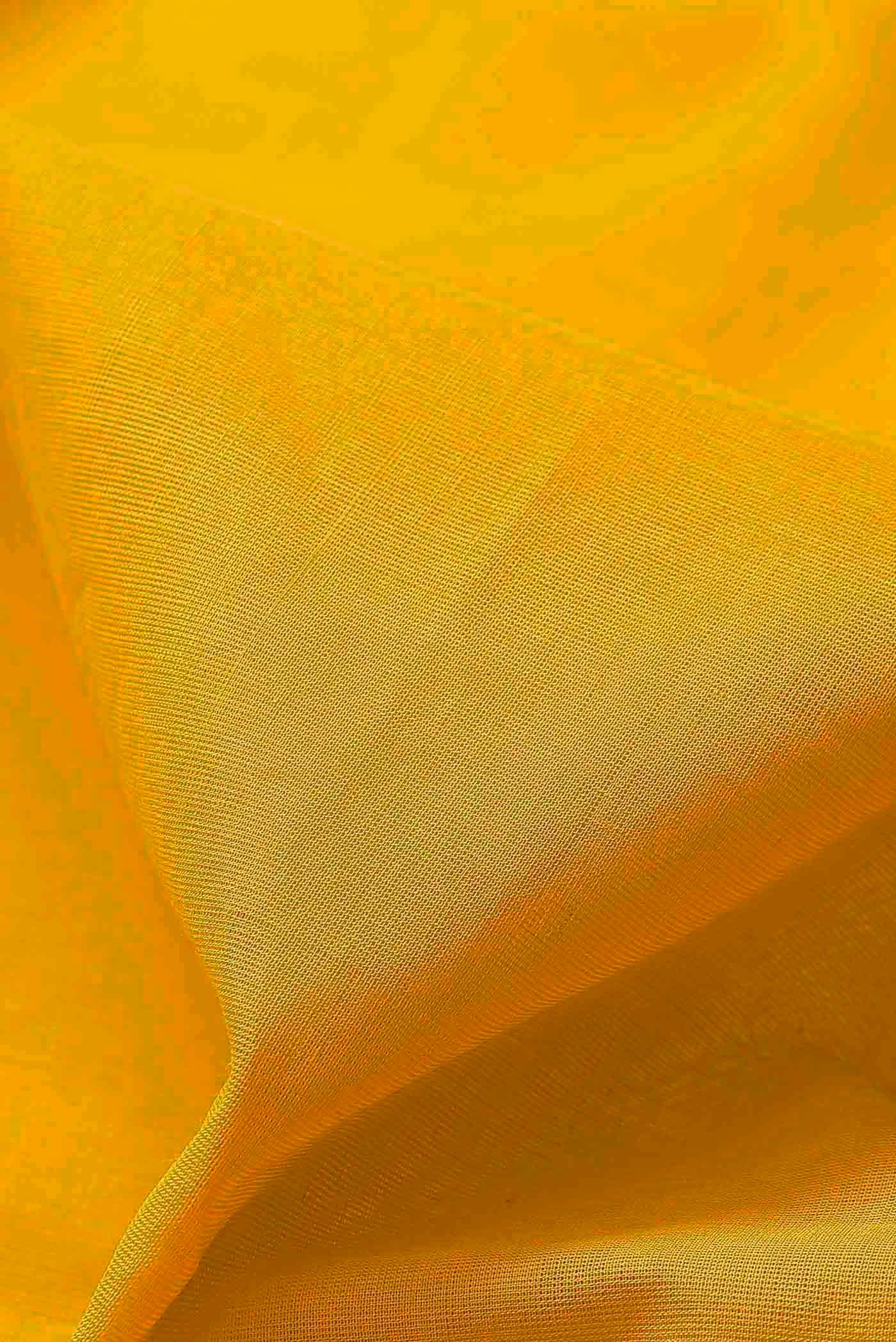 Yellow Mangalagiri Cotton Saree