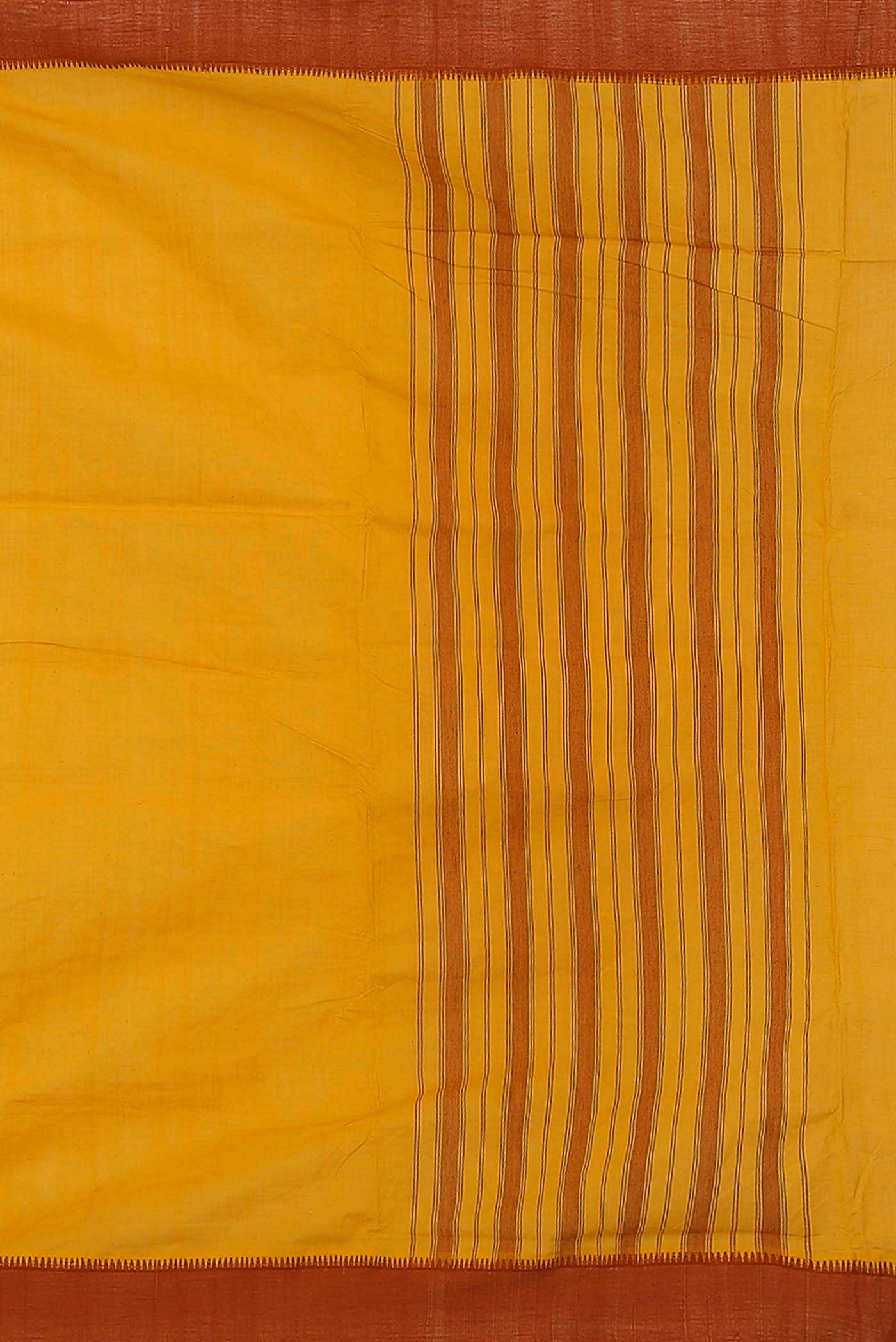 Yellow Mangalagiri Cotton Saree
