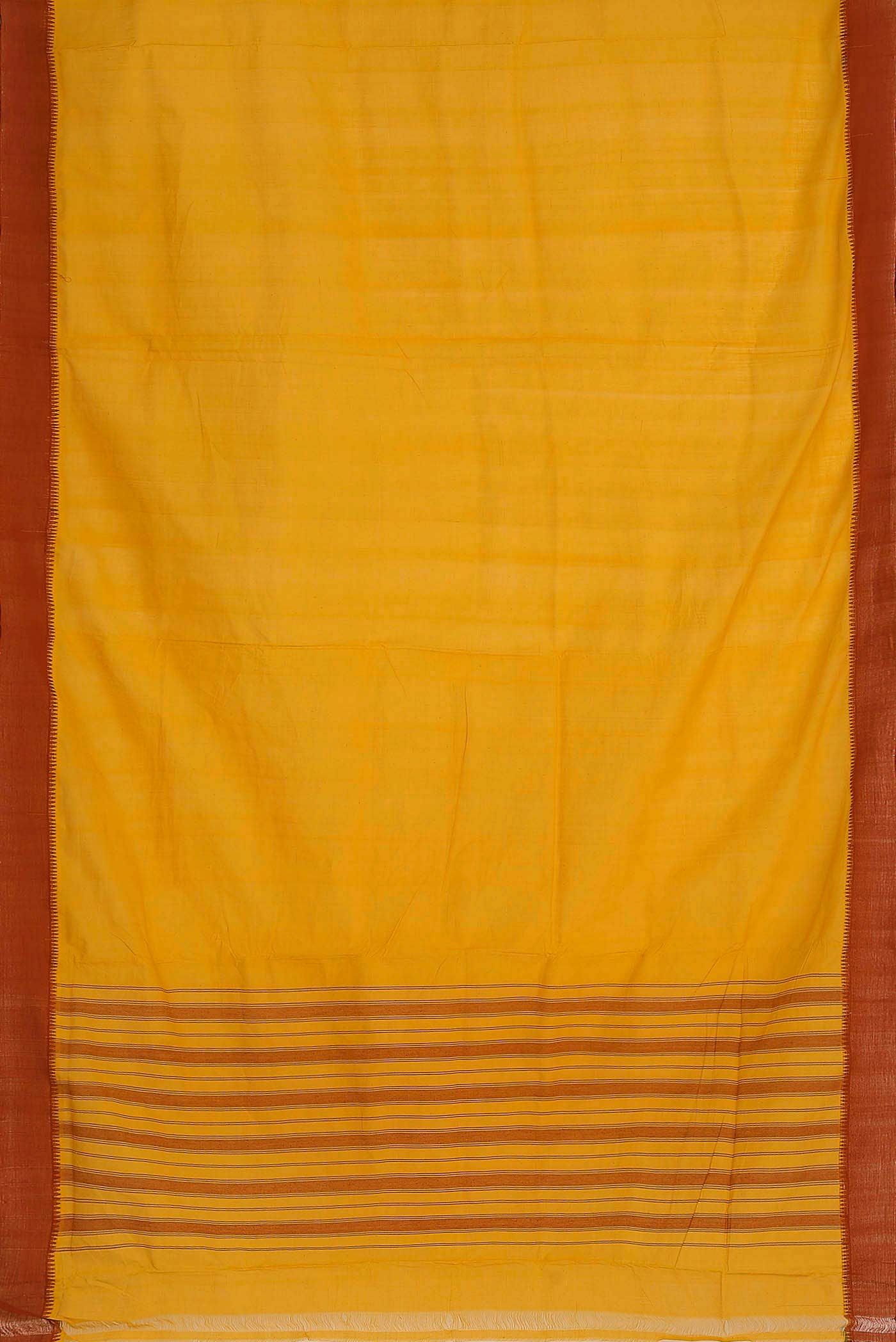 Yellow Mangalagiri Cotton Saree