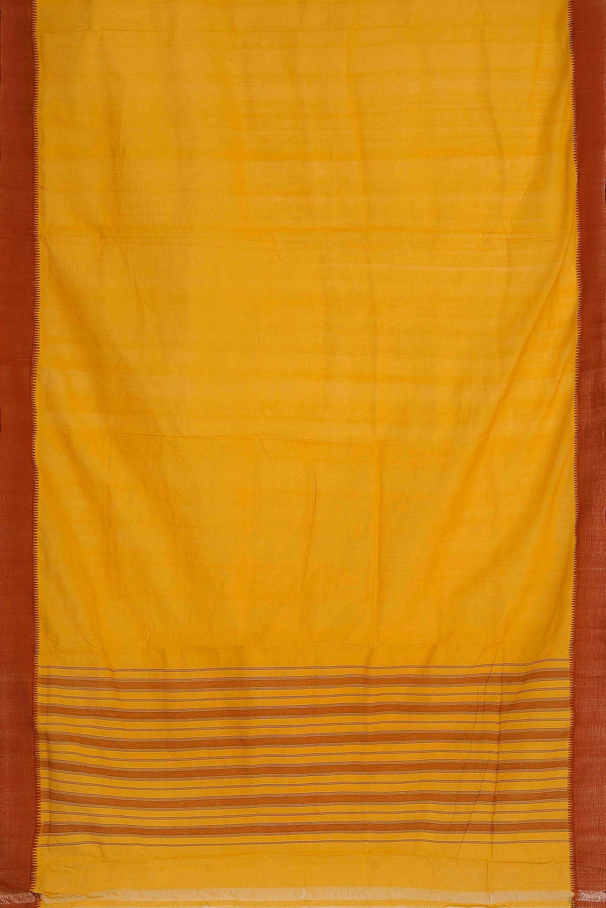 Yellow Mangalagiri Cotton Saree