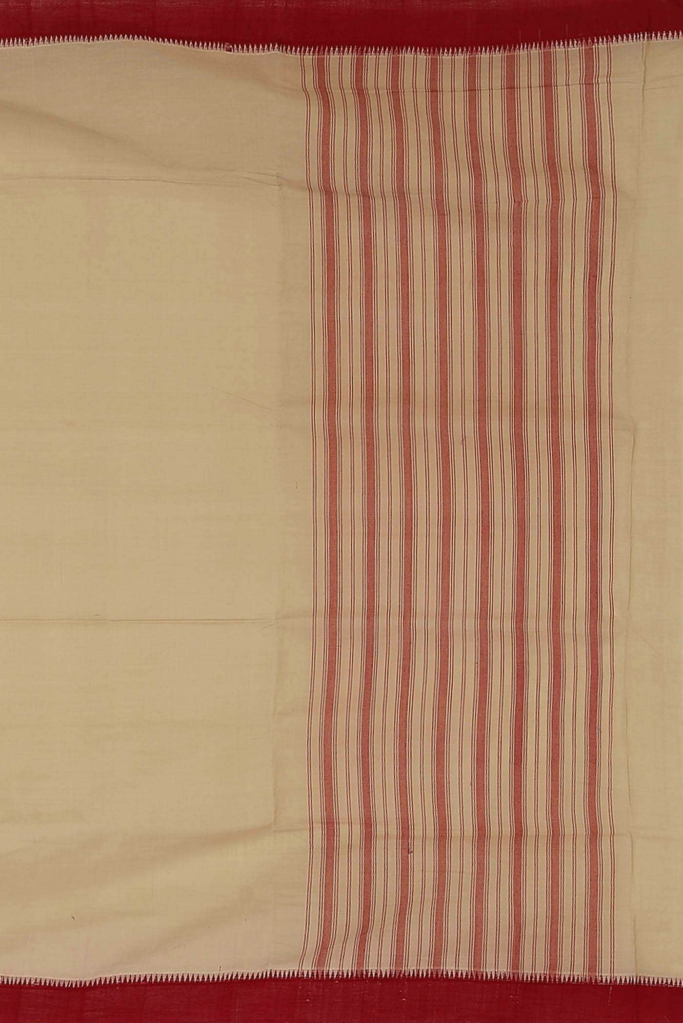 Beige Cotton Saree