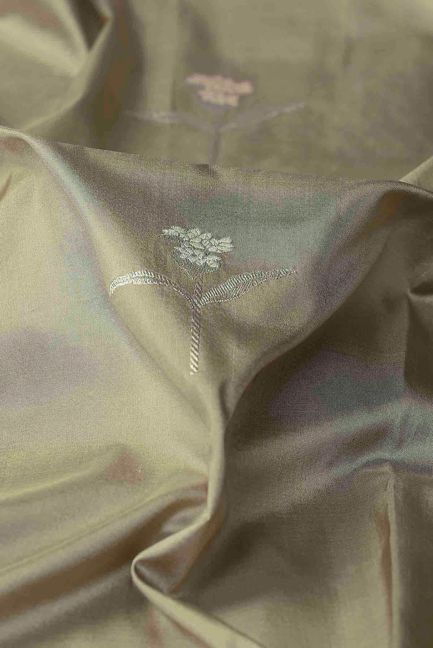 Beige Banarasi Silk Saree