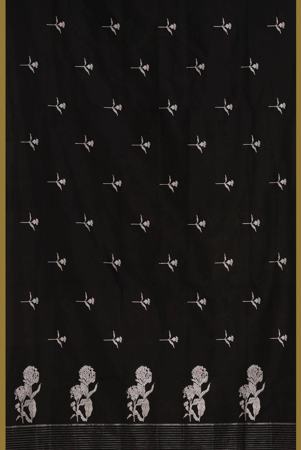 Black Banarasi Silk Saree