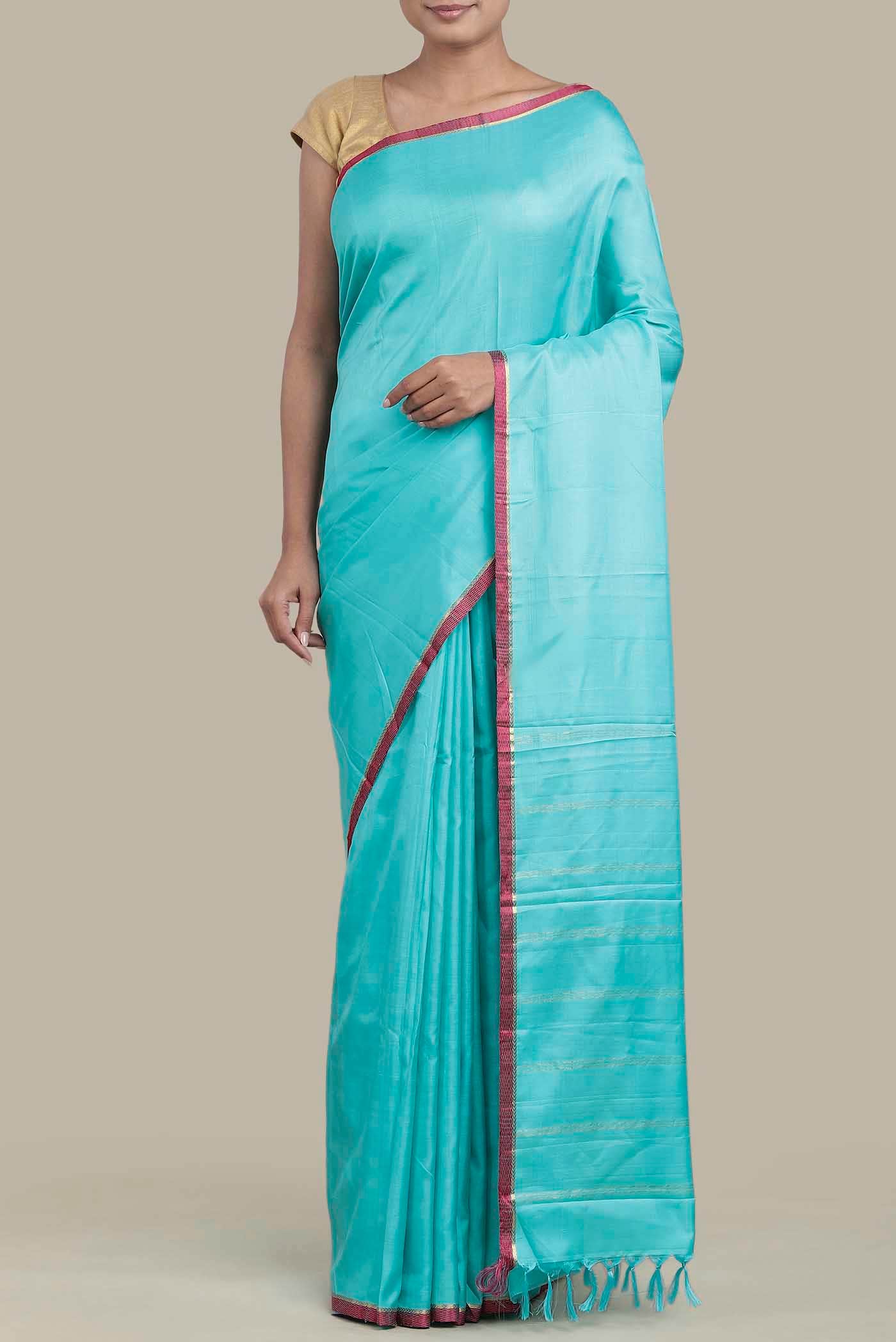 Blue Kanchipuram Silk Saree
