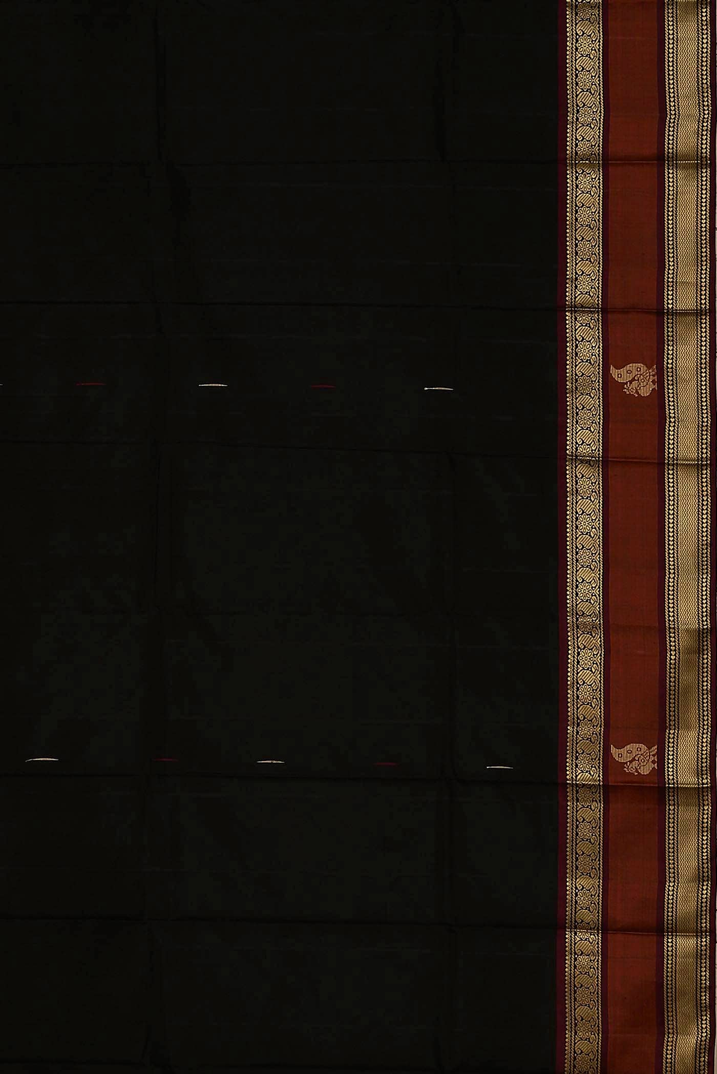 Black Kanchipuram Silk Saree