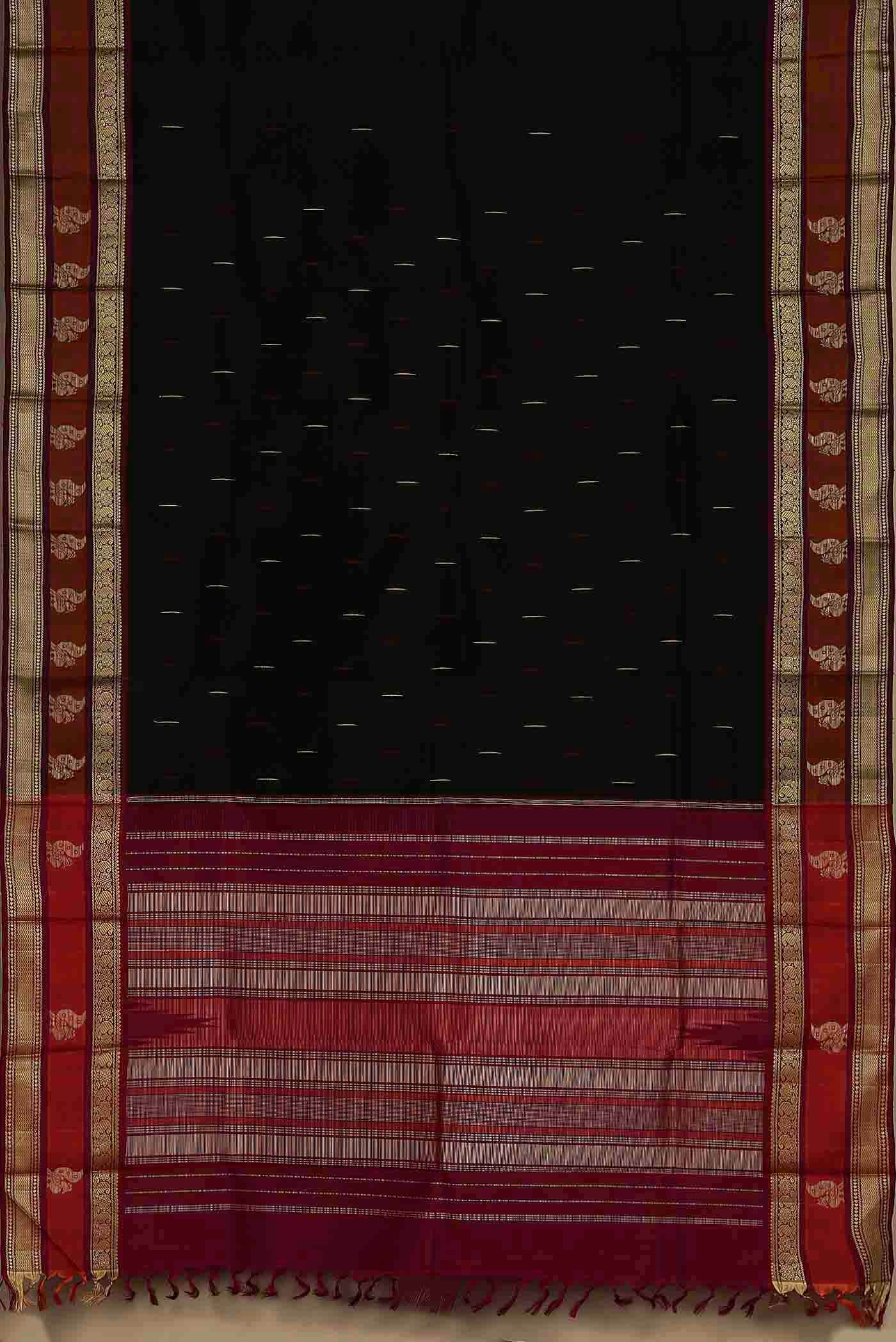 Black Kanchipuram Silk Saree