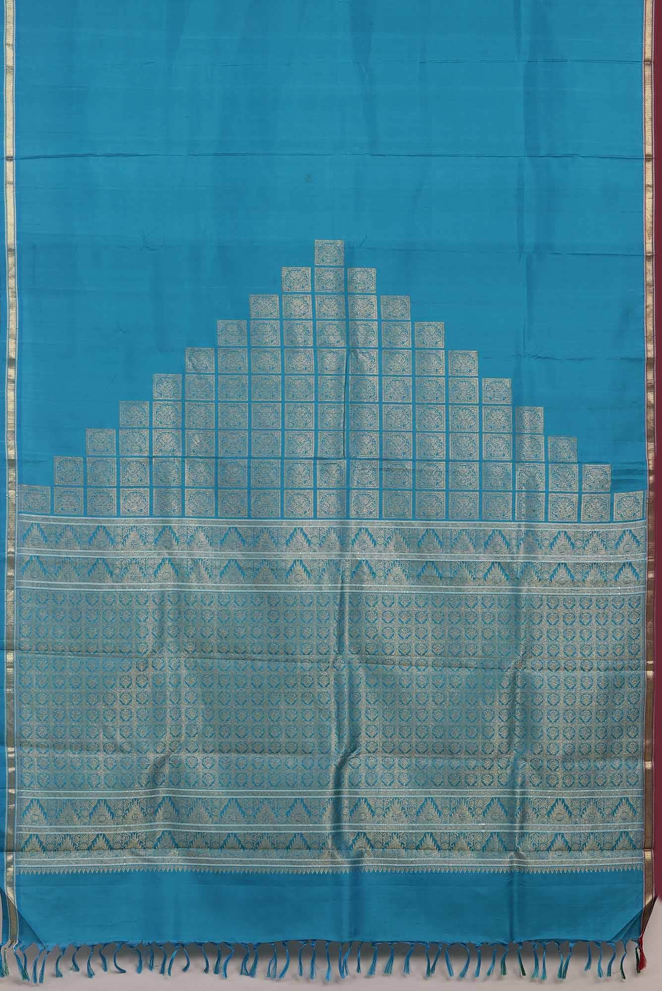 Blue Kanchipuram Silk Saree