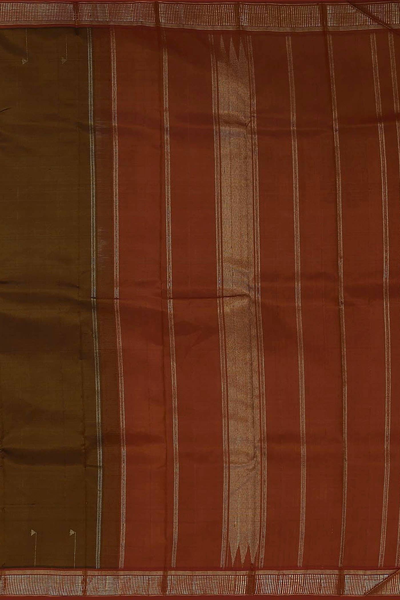 Brown Kanchipuram Silk Saree
