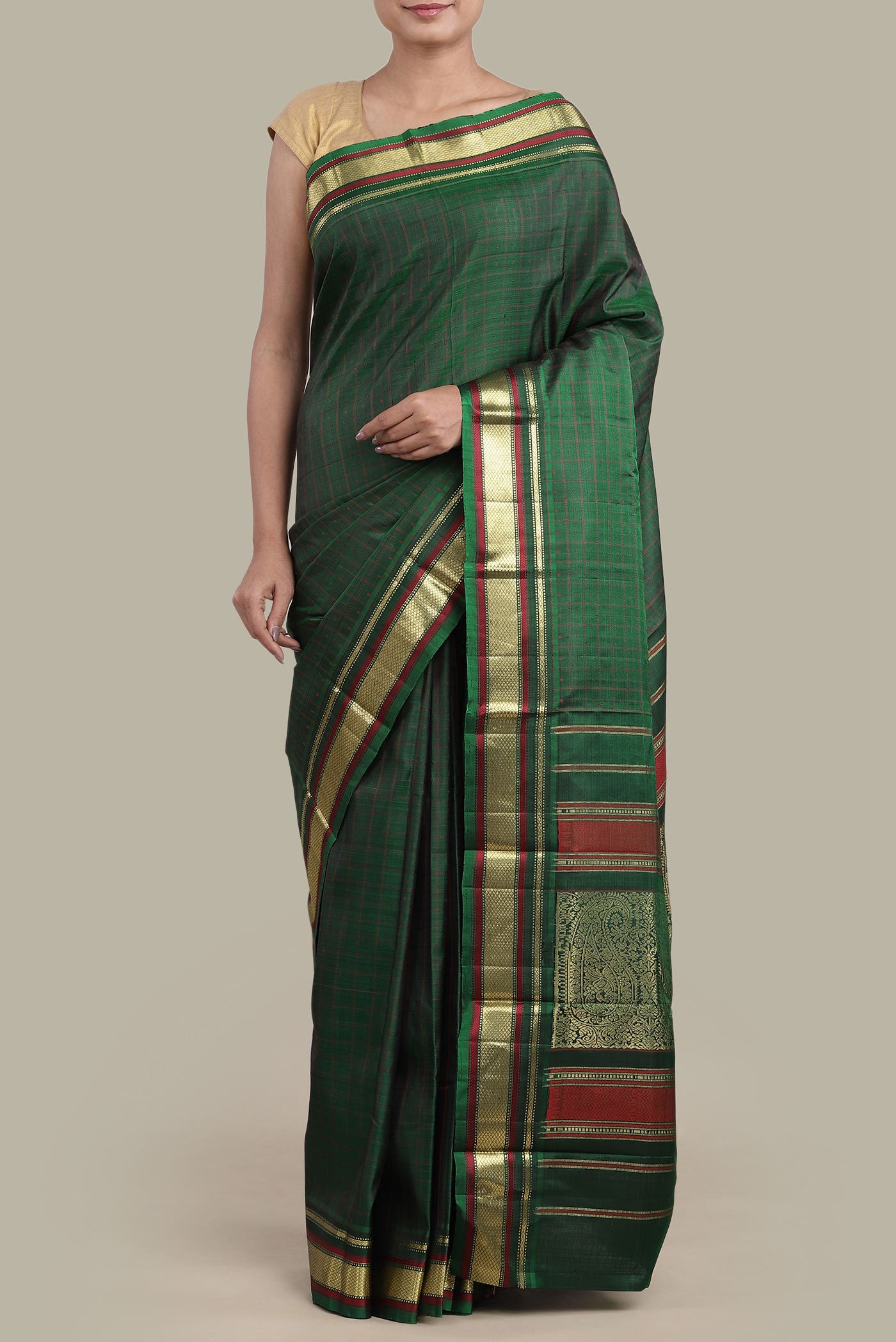 Green Kanchipuram Silk Saree