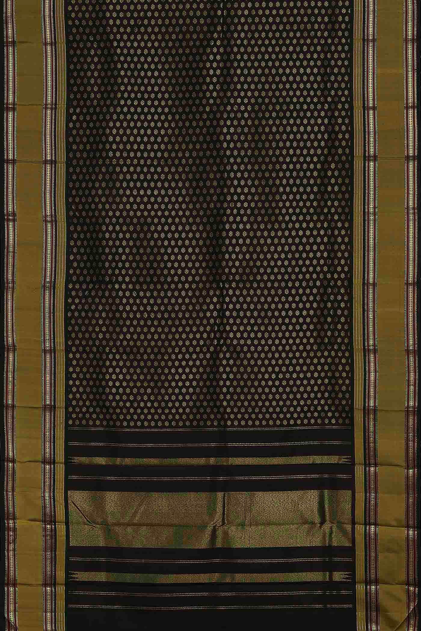 Black Kanchipuram Silk Saree
