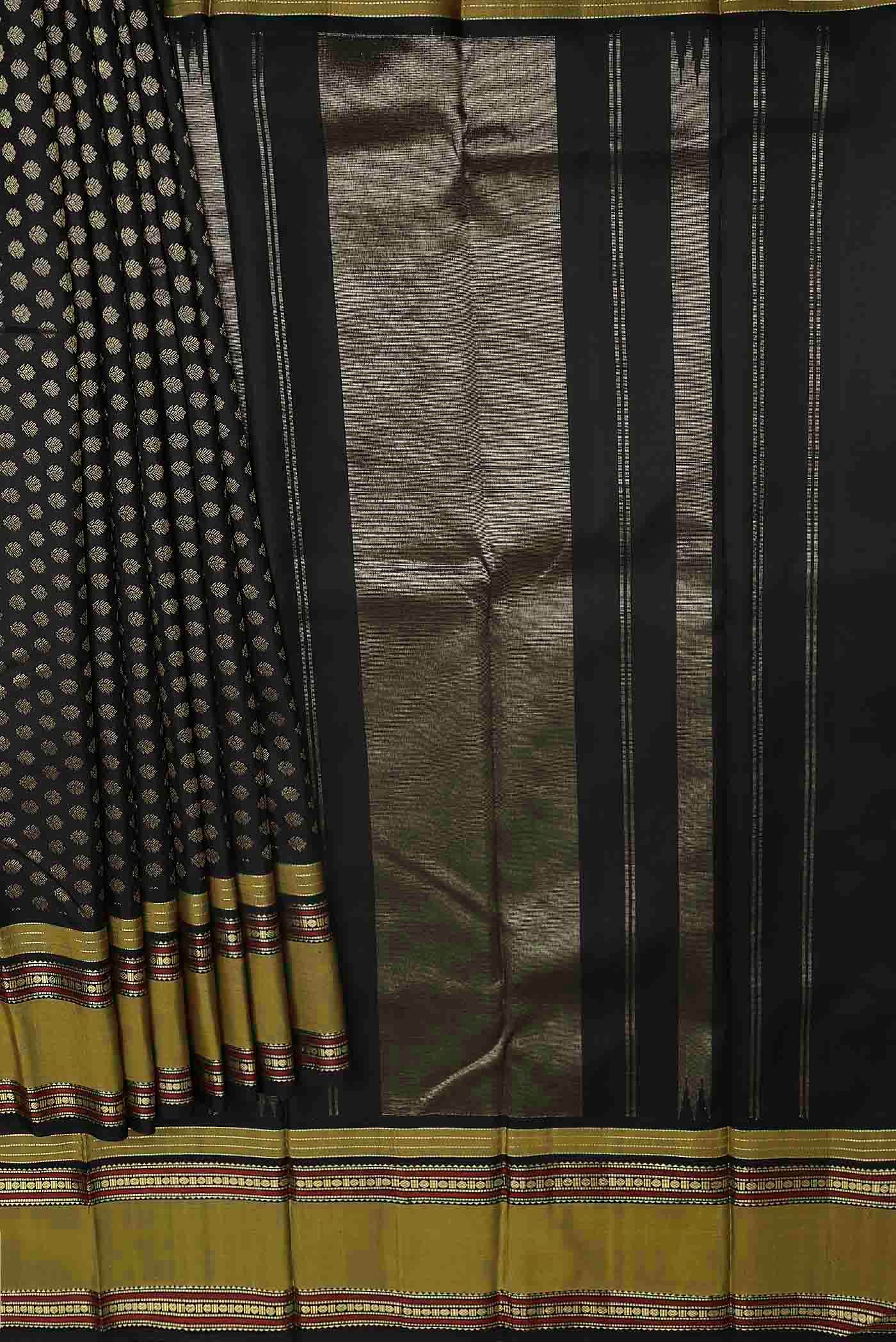 Black Kanchipuram Silk Saree