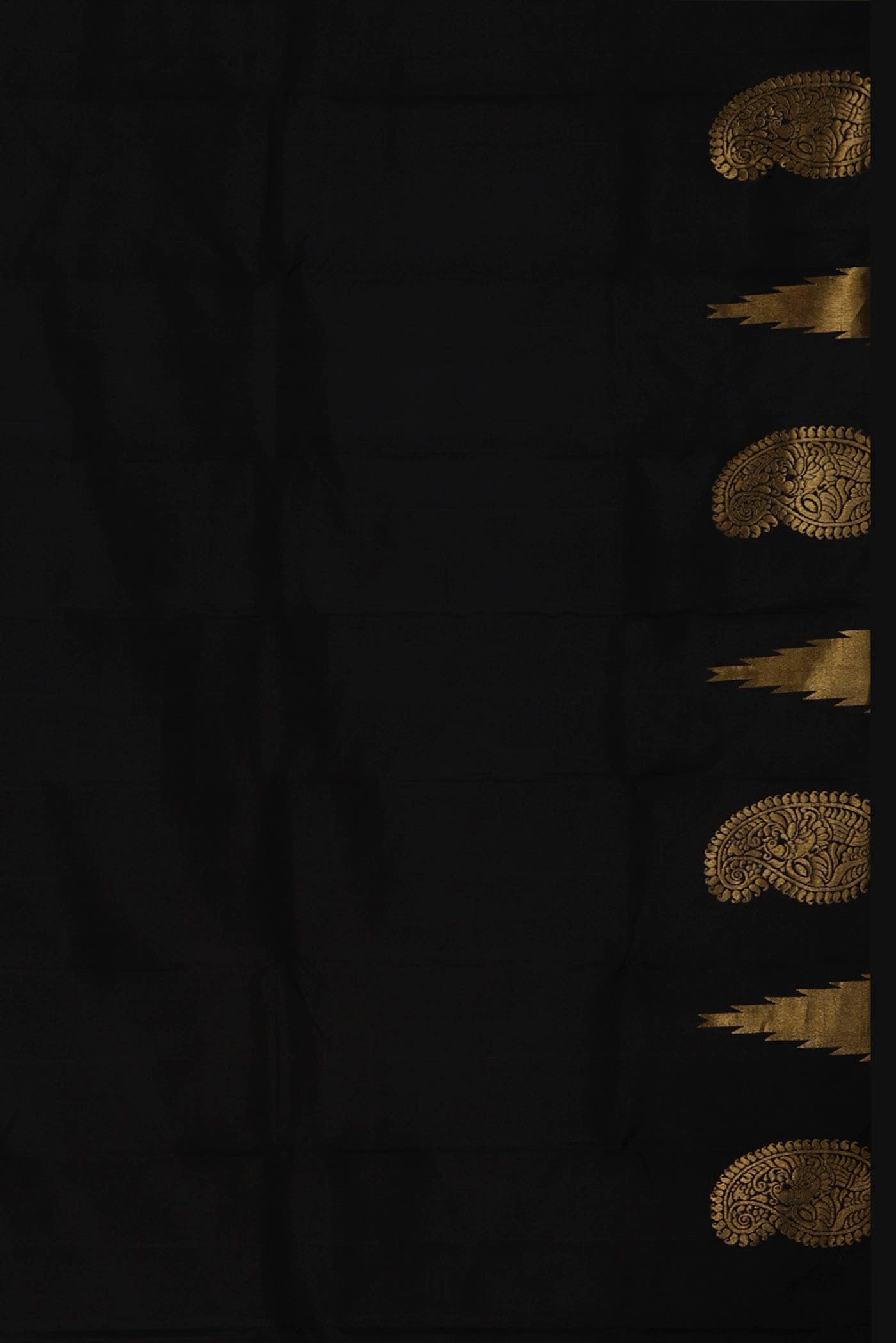 Black Kanchipuram Silk Saree