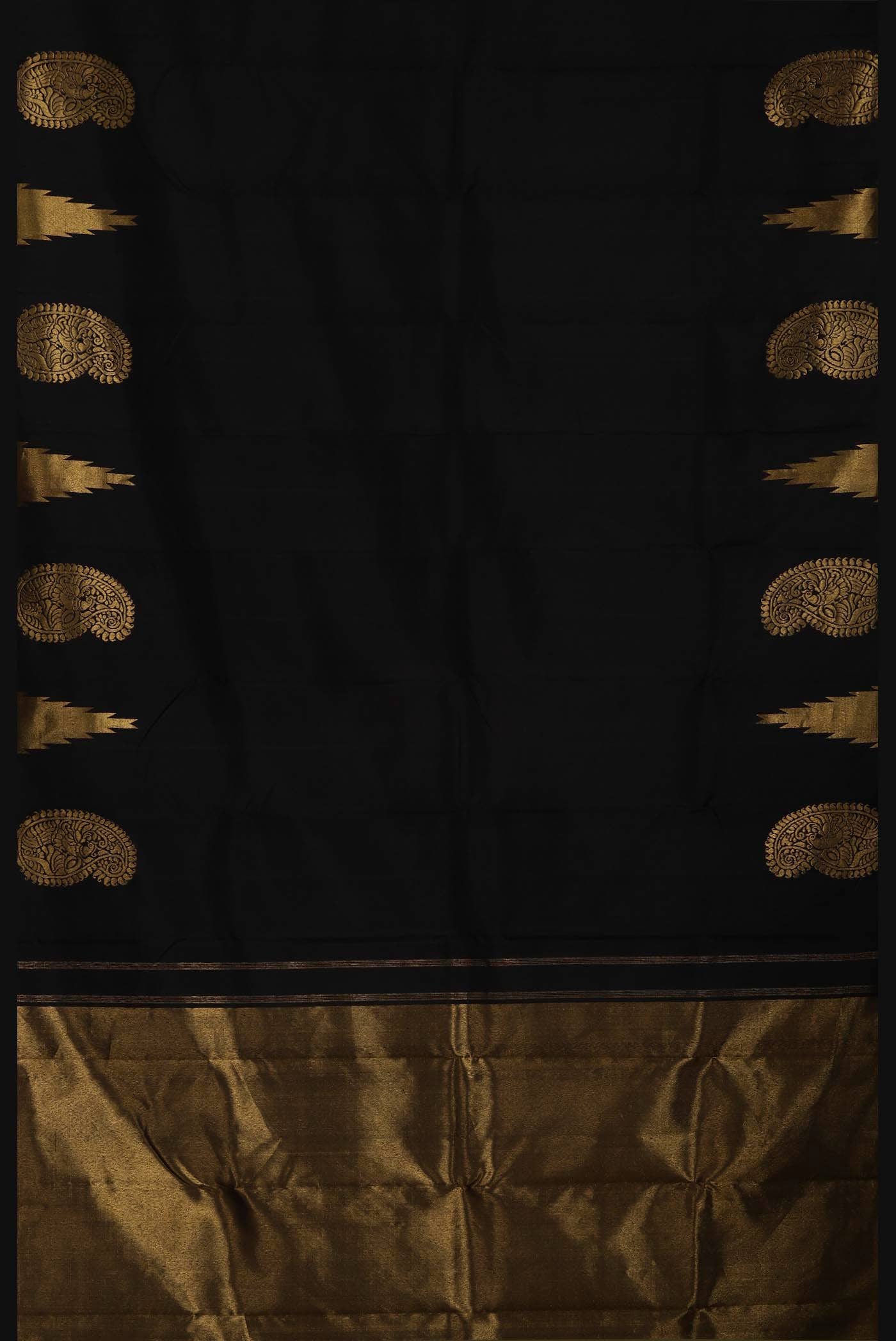 Black Kanchipuram Silk Saree