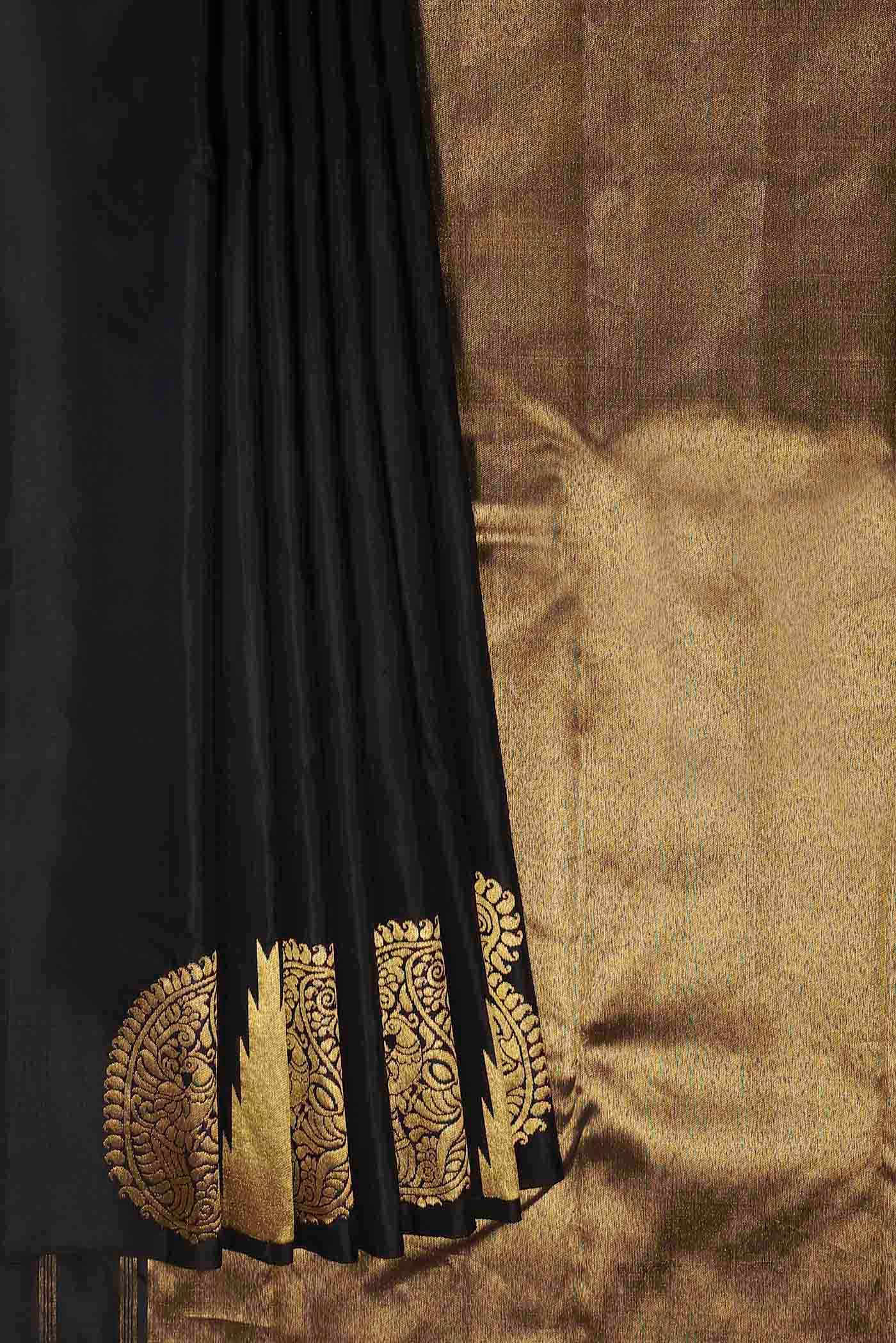 Black Kanchipuram Silk Saree