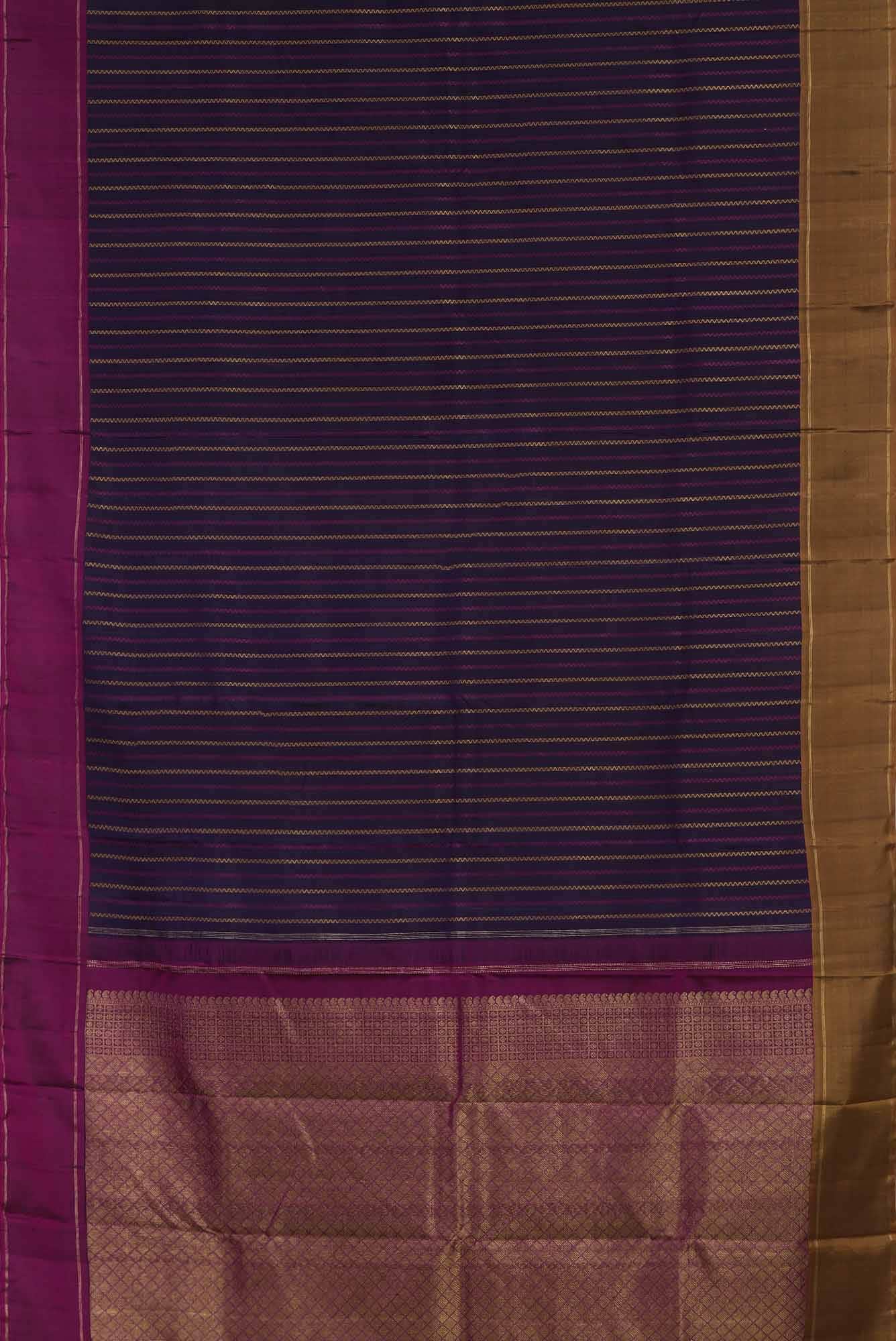 Navy Blue Kanchipuram Silk Saree