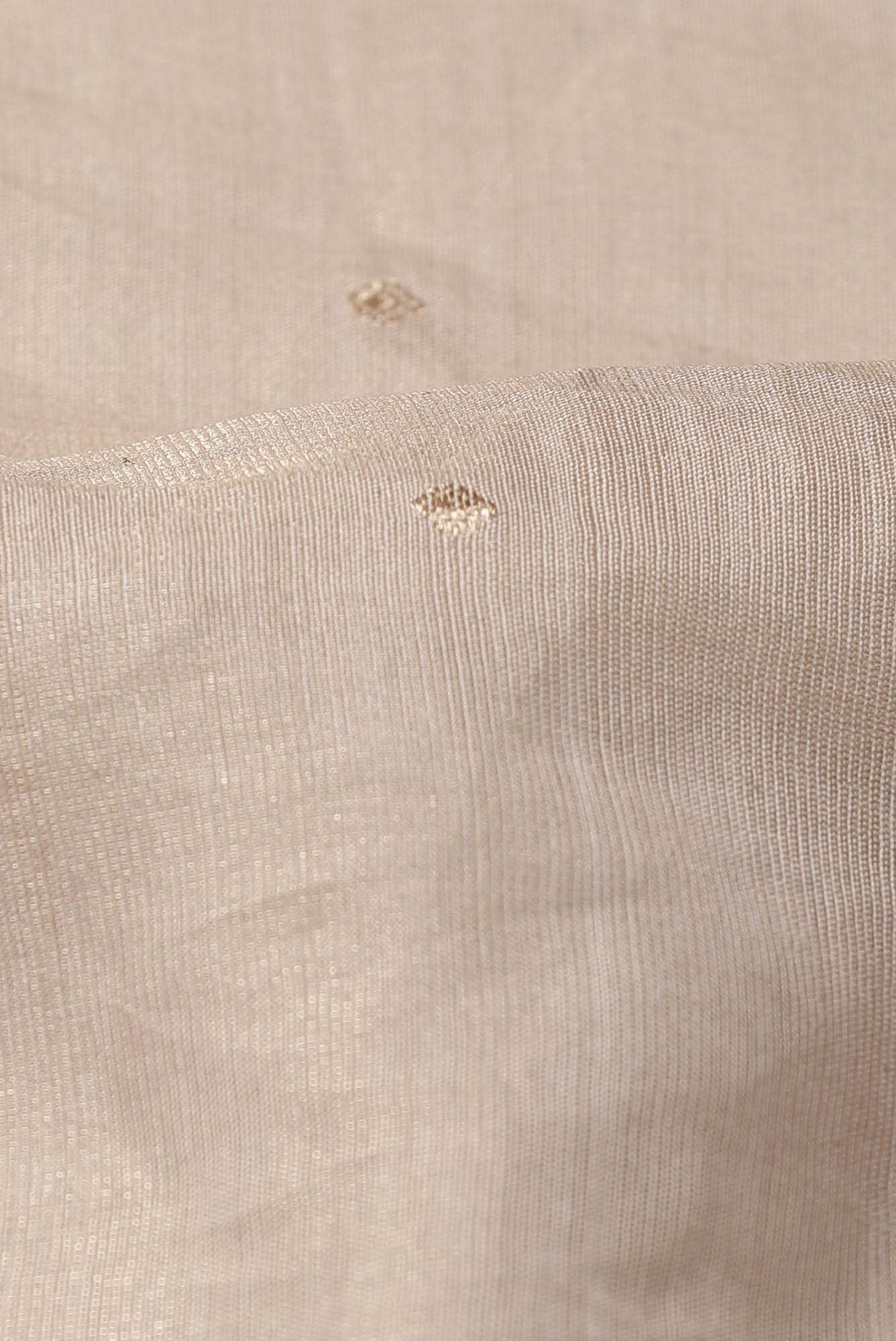 Beige Organza Silk Saree