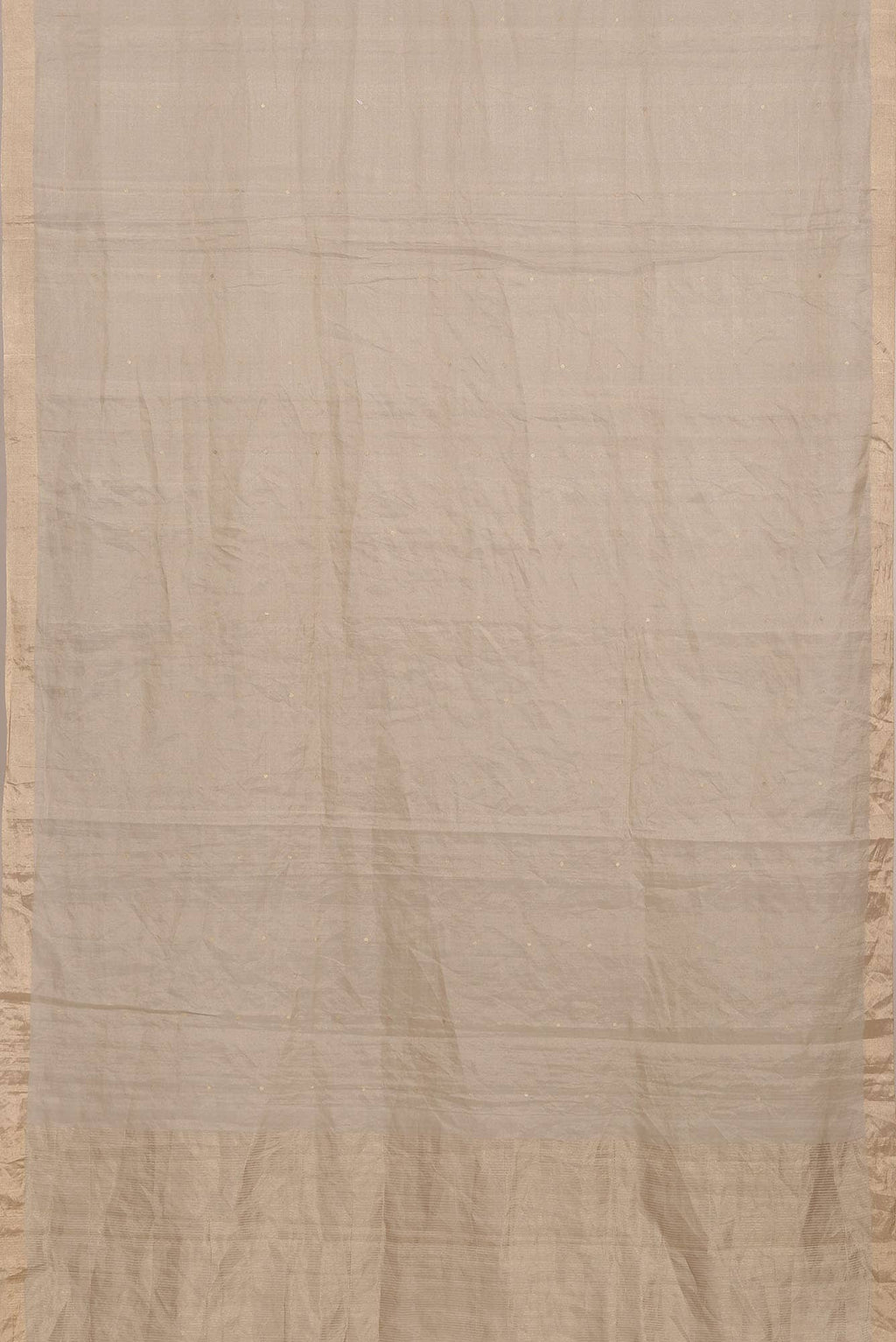 Beige Organza Silk Saree