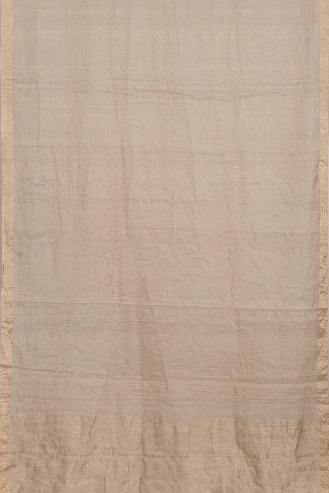 Beige Organza Silk Saree