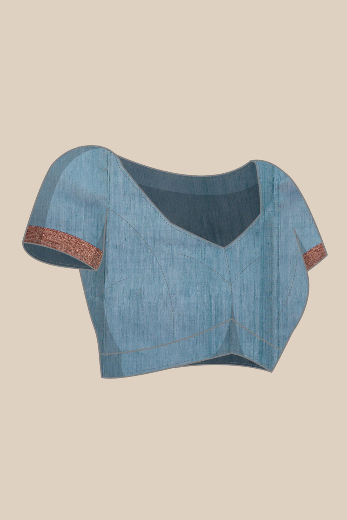 Blue Chanderi Silk Cotton Saree