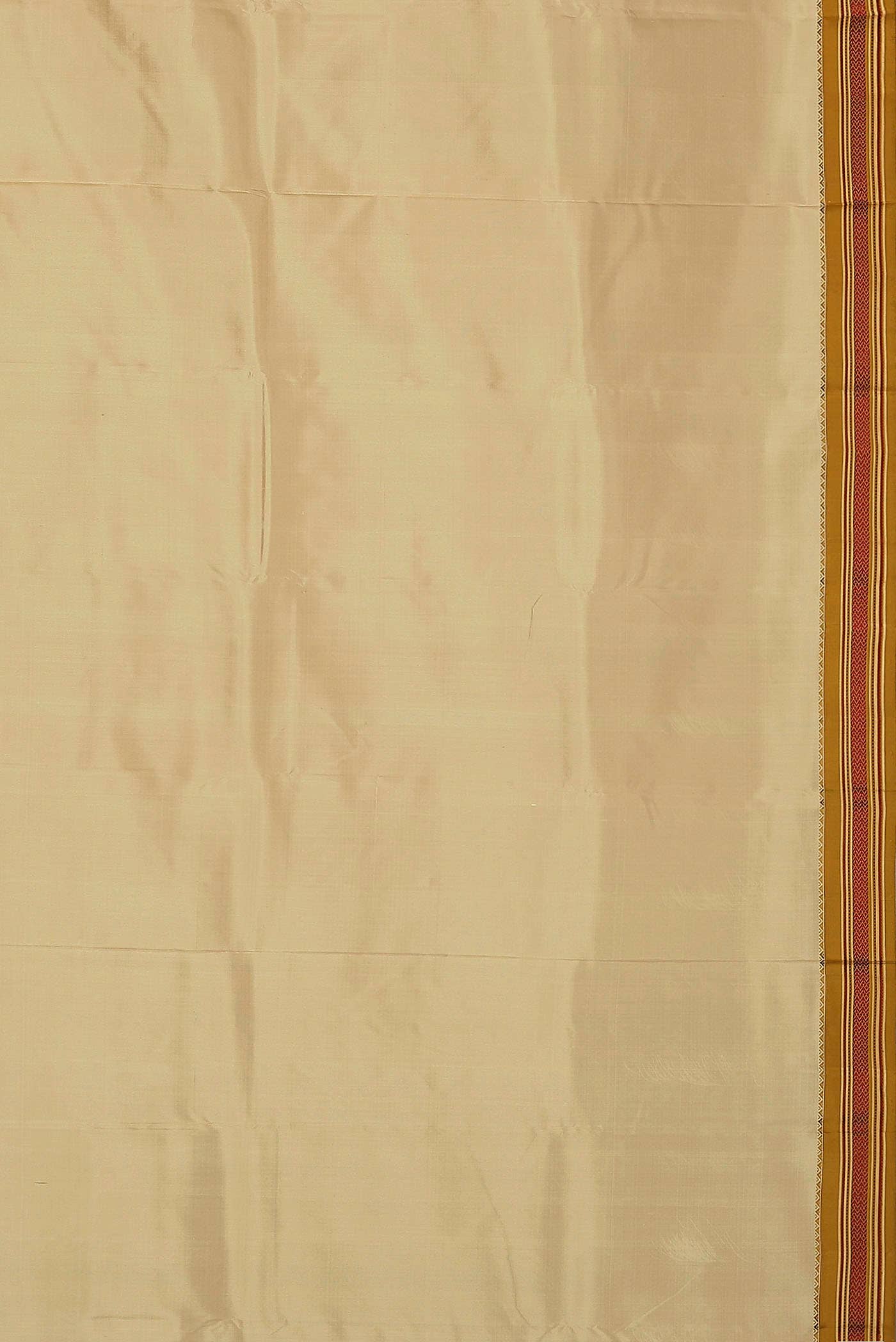 Cream Kanchipuram Silk Saree